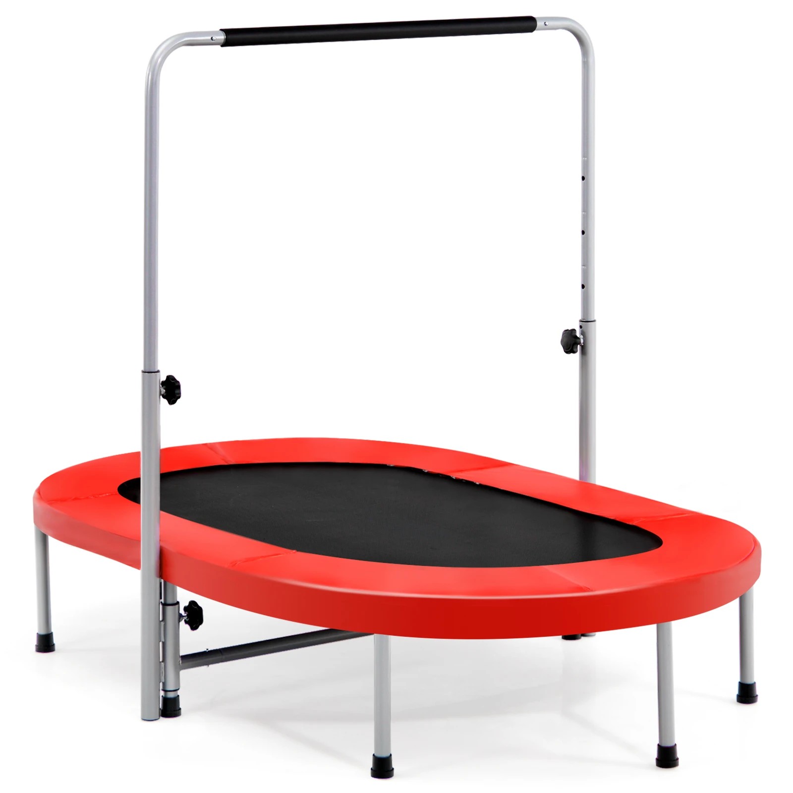 1 Costway 150KG Capacity Fitness Trampoline for 2 Foldable Jumping Rebounder - Blue, 1 of 1