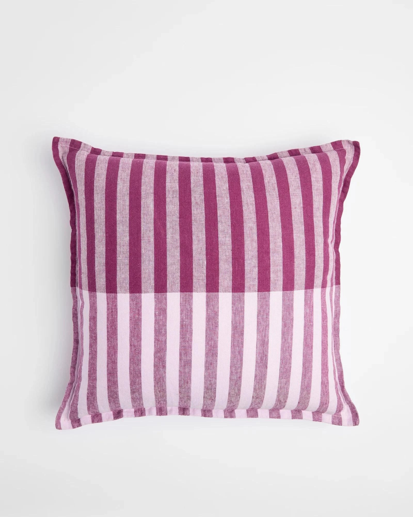 1 Target Two Tone Linen Stripe Cushion - Berry - Pink, 1 of 2