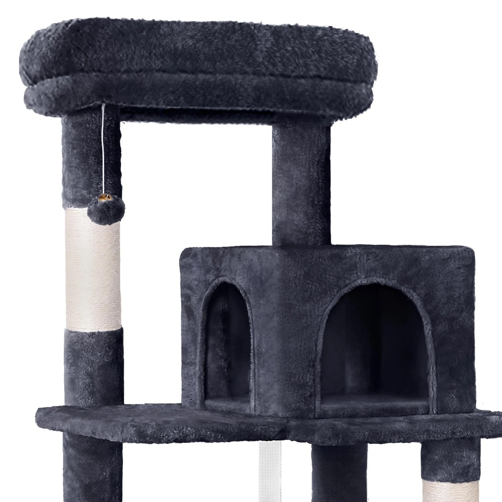 6 Beastie Cat Tree Scratching Post Scratcher Tower Condo House Furniture Wood 143 - Grey, 6 of 7