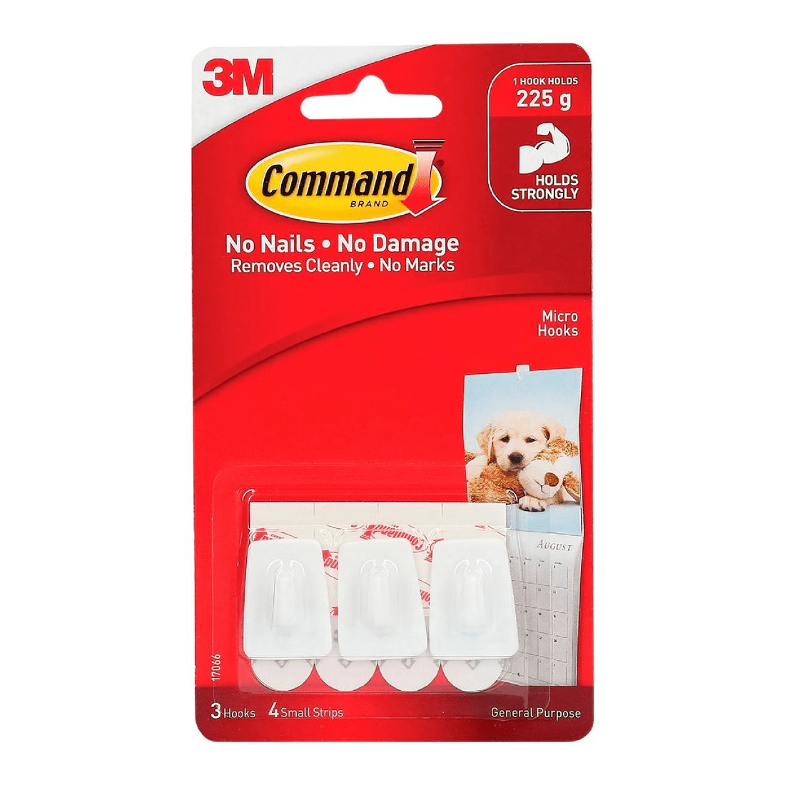 1 3M Command Micro Hooks with Mounting Strips 3 Pack, 1 of 1