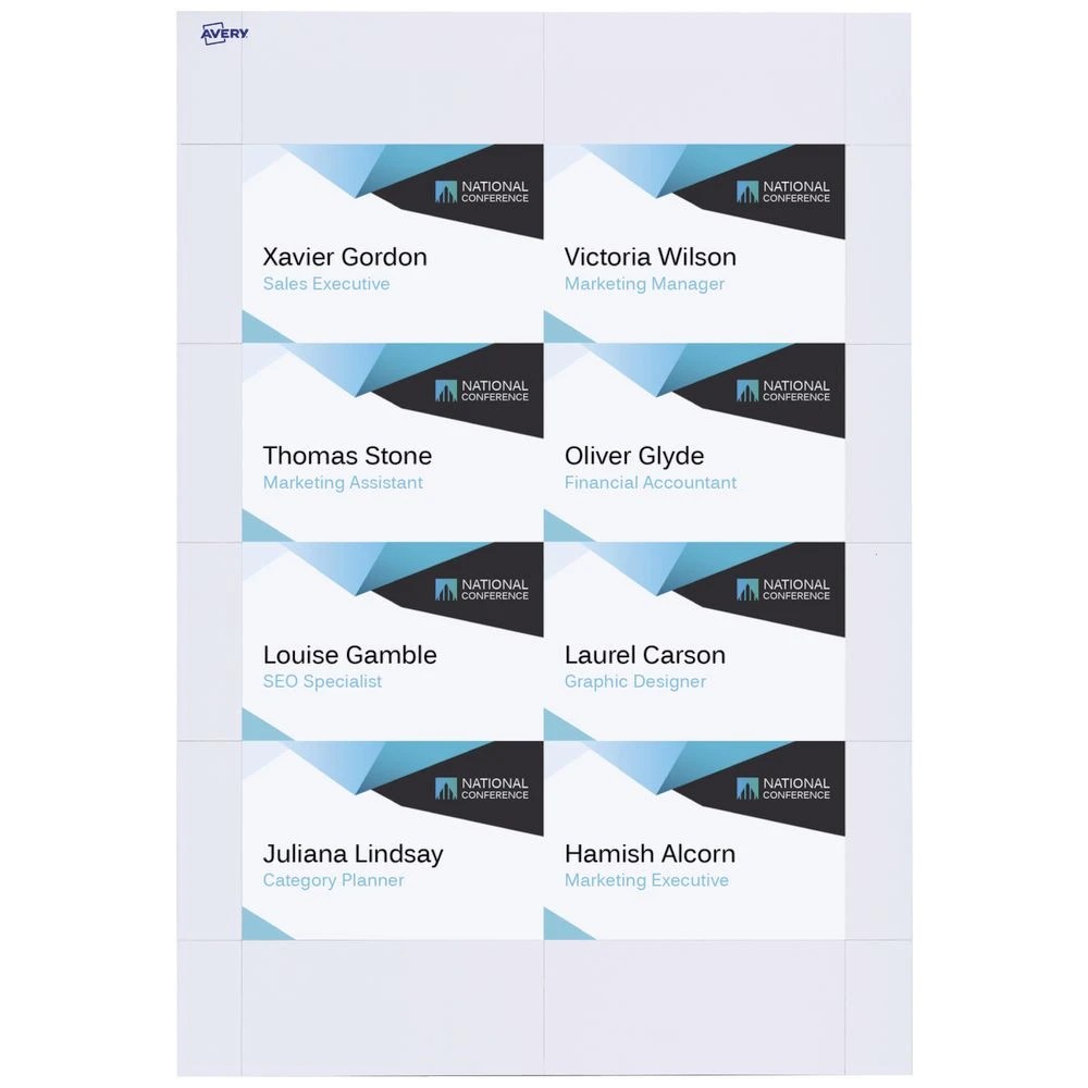 4 Avery Name Badge Refill Cards 200 Pack, 4 of 5