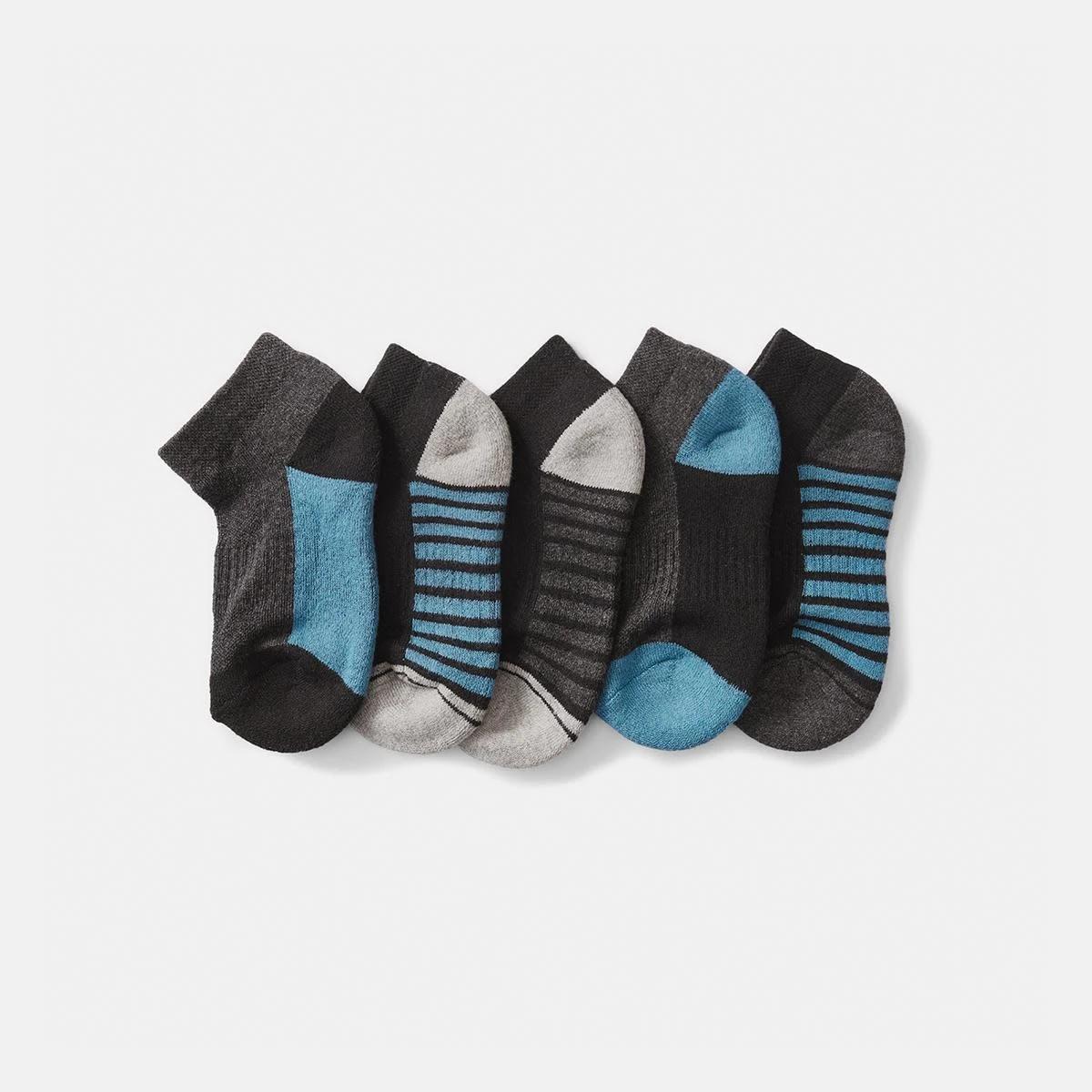 2 5 Pack Active Kids Low Cut Socks BLACK, 2 of 3