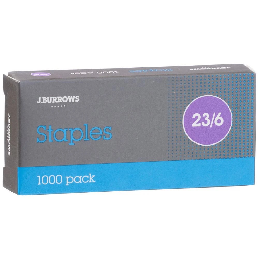 1 J.Burrows 23/6 Staples 1000 Pack, 1 of 2