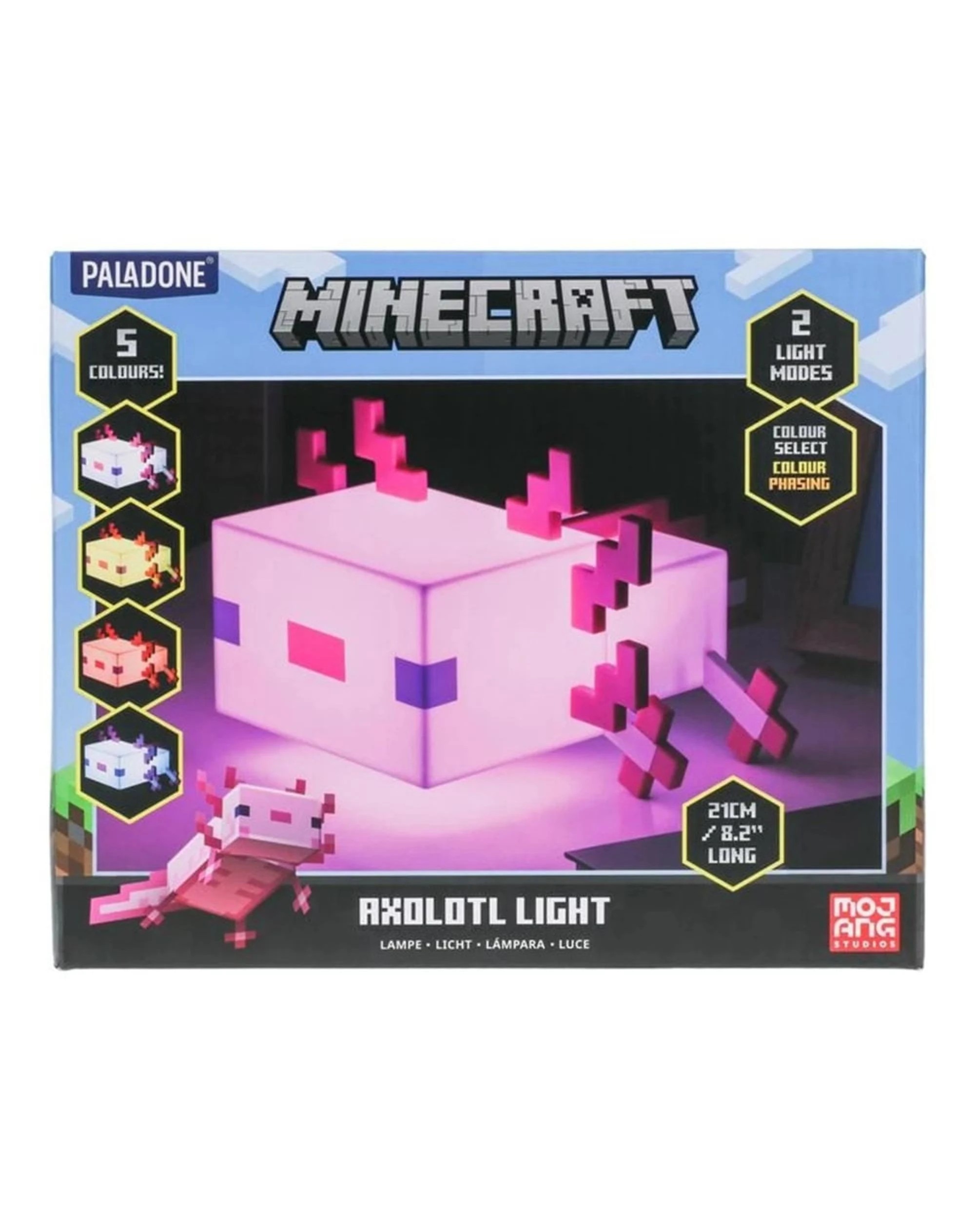 1 Paladone Minecraft Axolotl Light, 1 of 7