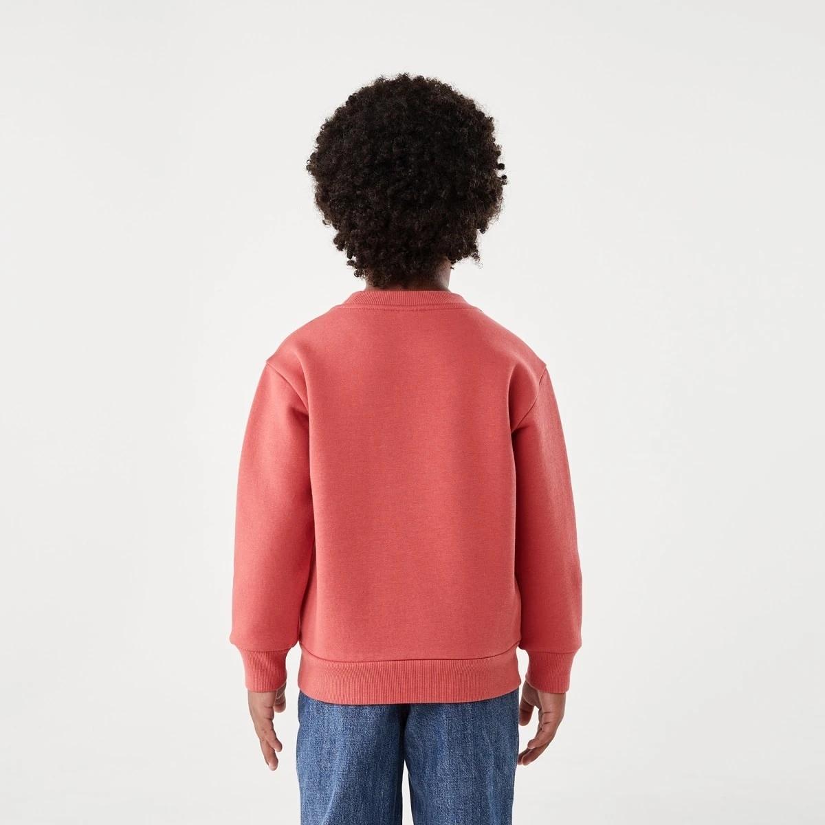 2 Print Crew Neck Sweatshirt Red Varsit, 2 of 8