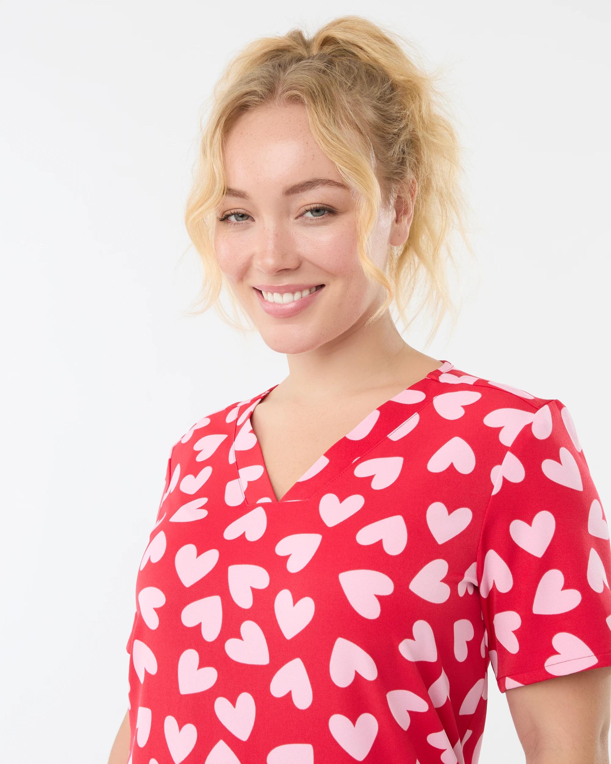 8 Scrub Top Red Hearts, 8 of 10