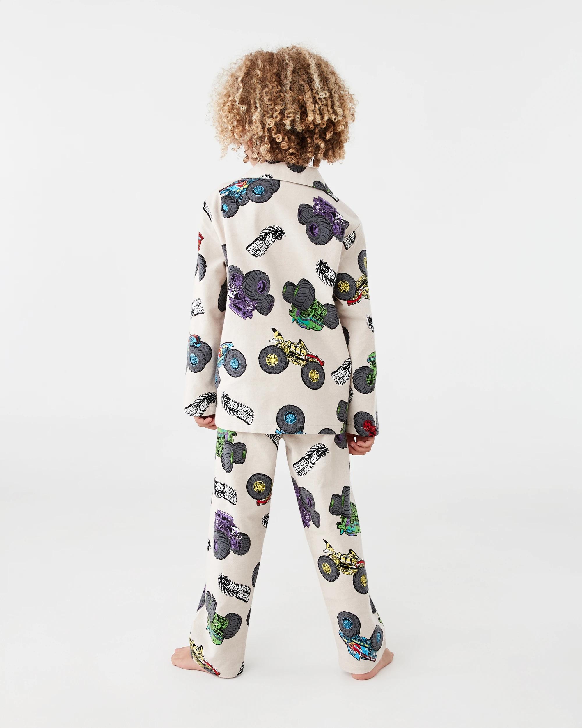 2 Hot Wheels Monster Trucks License Pyjama Set M Trucks, 2 of 6