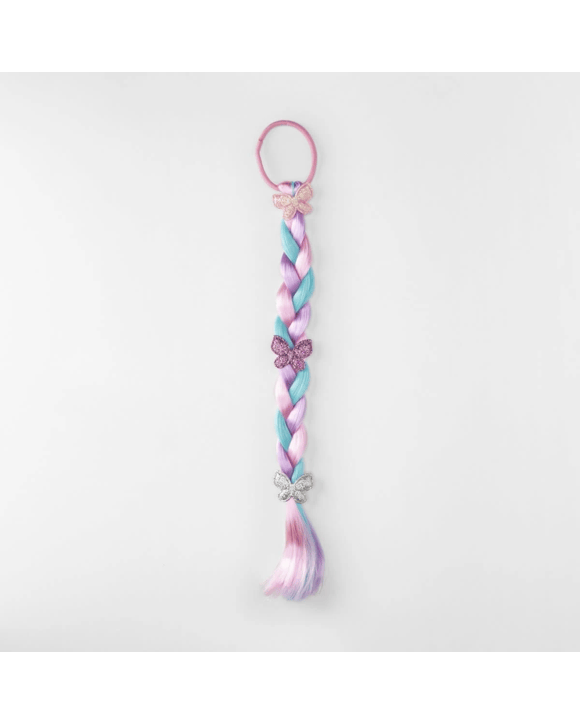 Butterfly Hair Extension Hair Tie - Purple