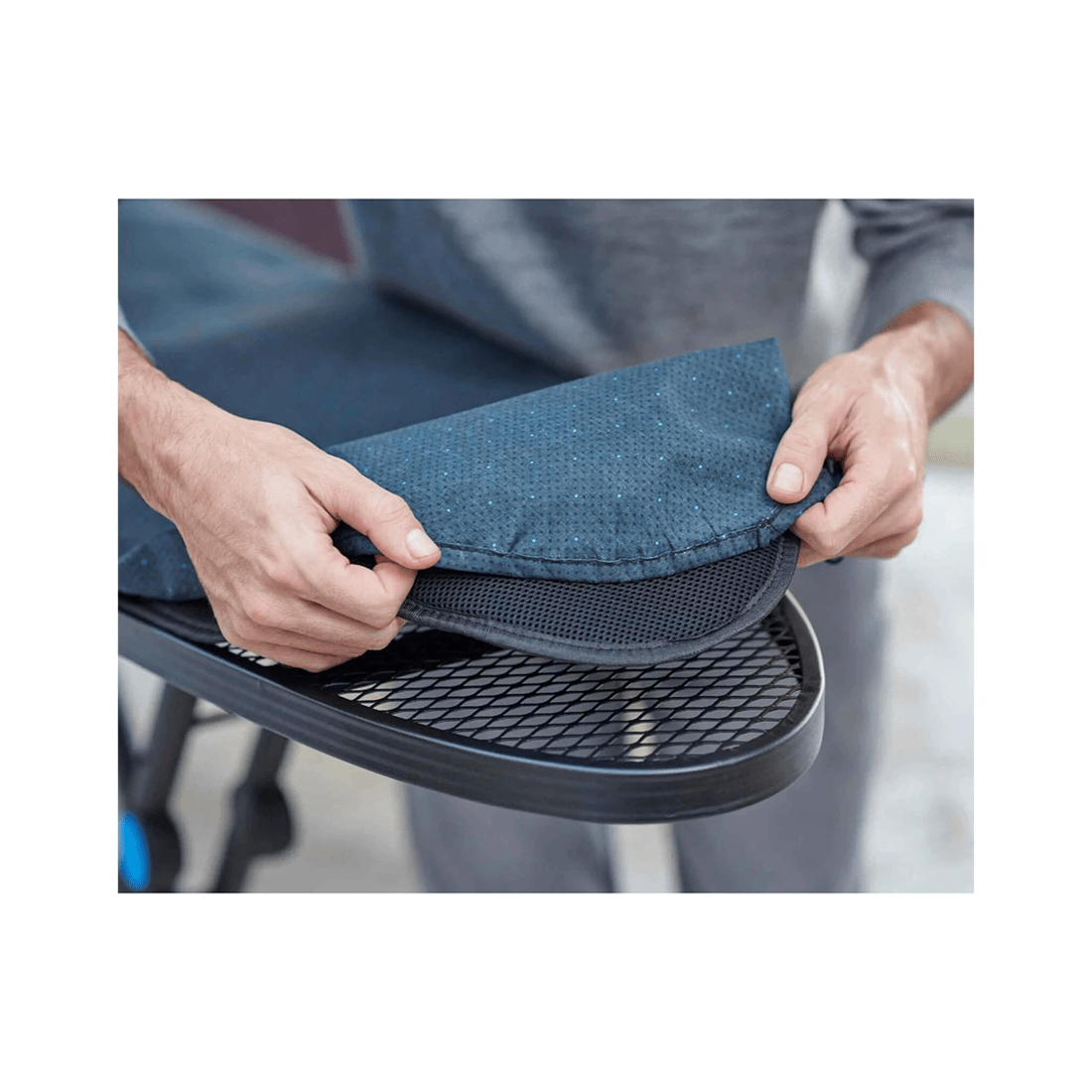 3 Joseph & Joseph Glide Plus Advanced Ironing Board Cover Multi Layer W/ Iron Rest
 - Blue, 3 of 4