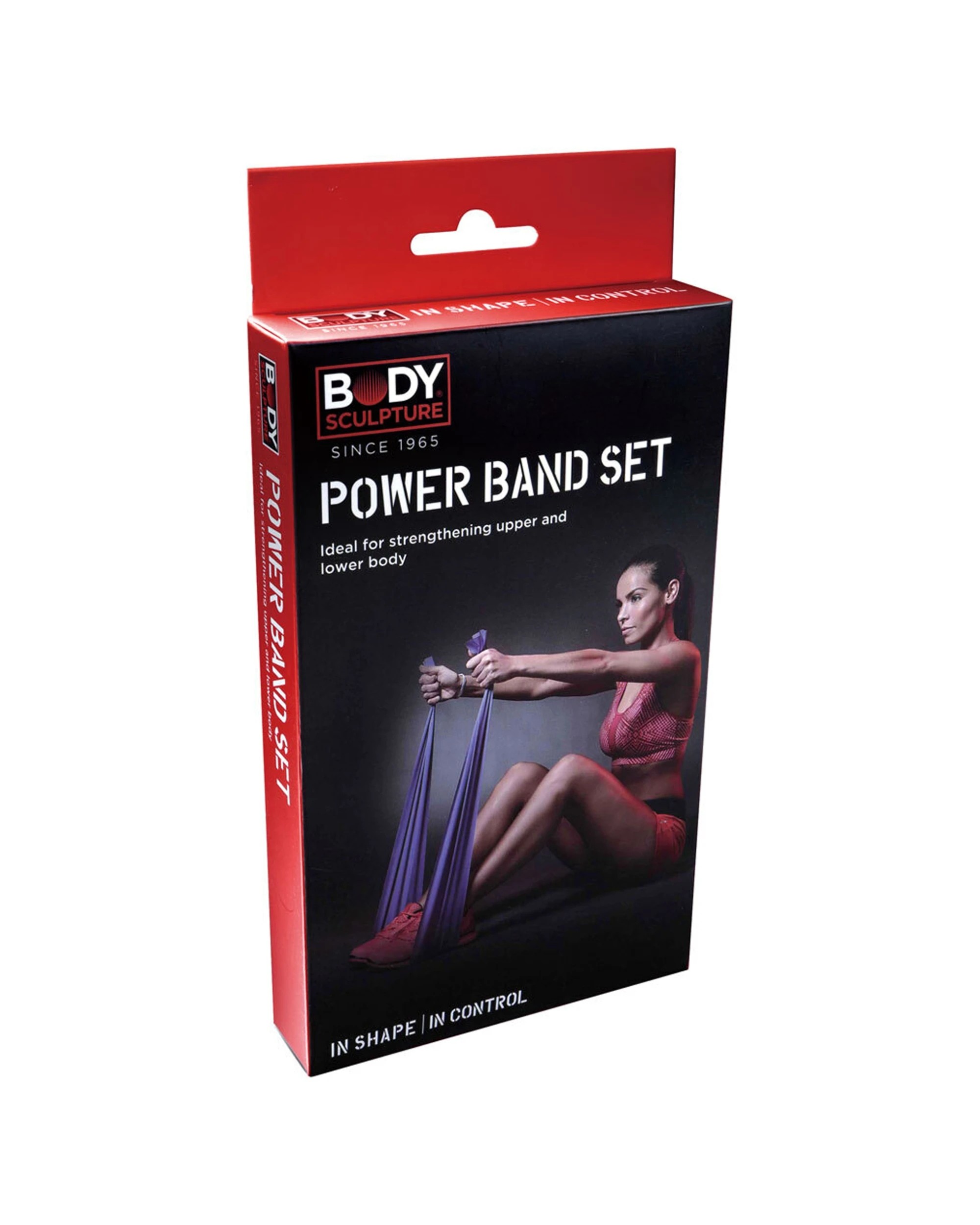 2 Body Sculpture Power Resistance Bands 3 Pack 120 x 15cm Home Gym Strength - Assorted, 2 of 2