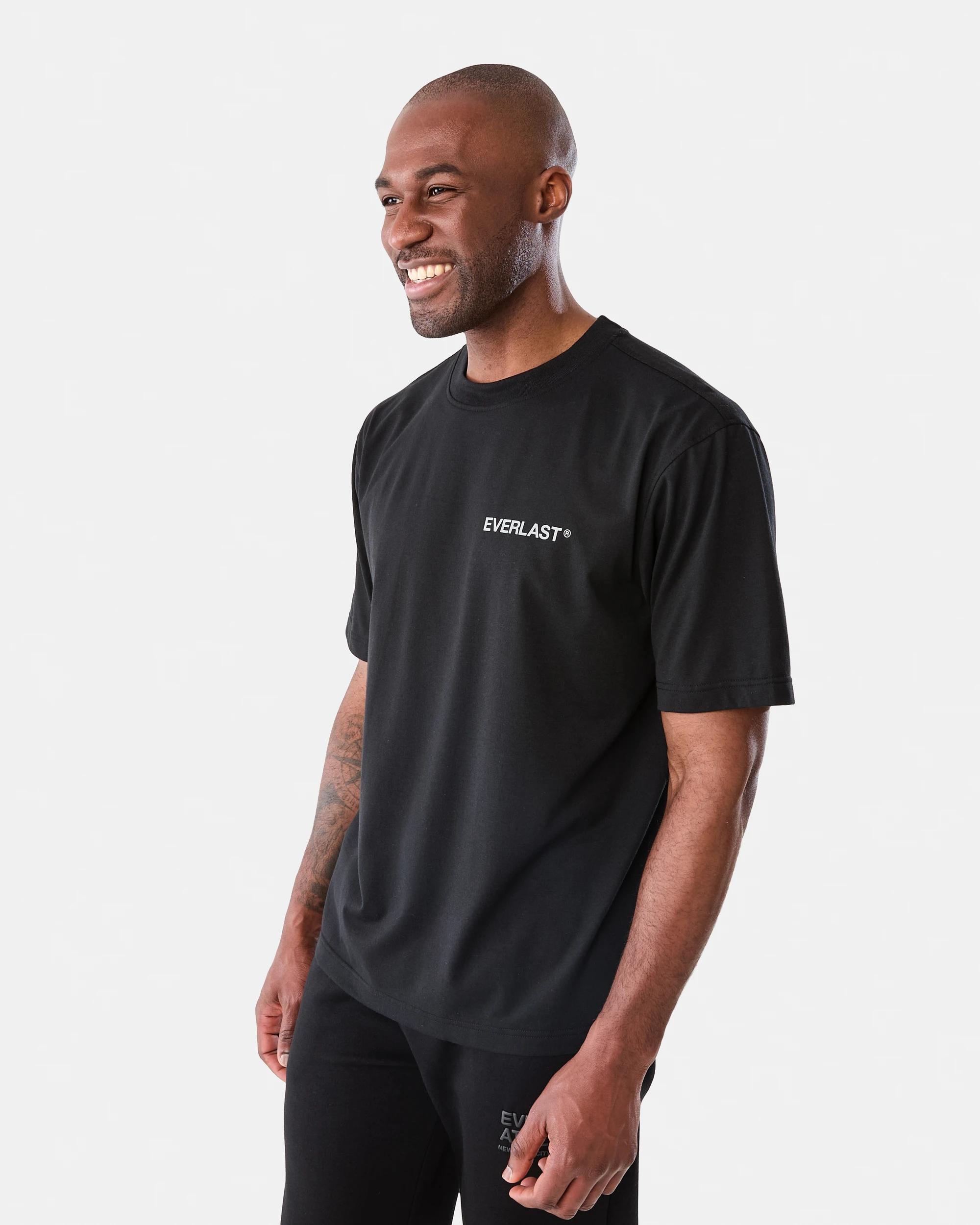 2 Everlast Mens Athletic Division Crew Neck T-shirt Black, 2 of 8