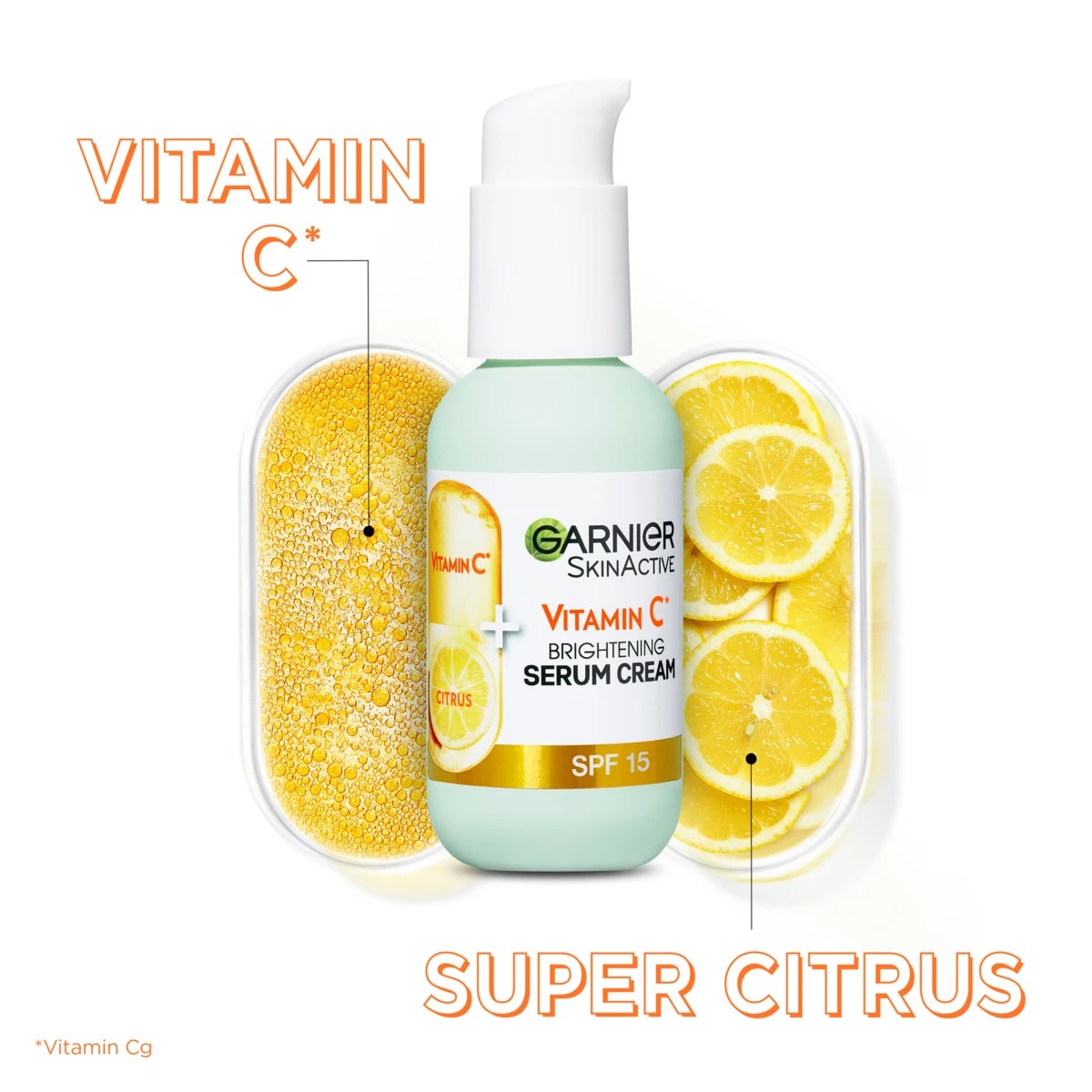 3 Garnier SkinActive 2 in 1 Brightening Serum Cream 50ml - Vitamin C, 3 of 6