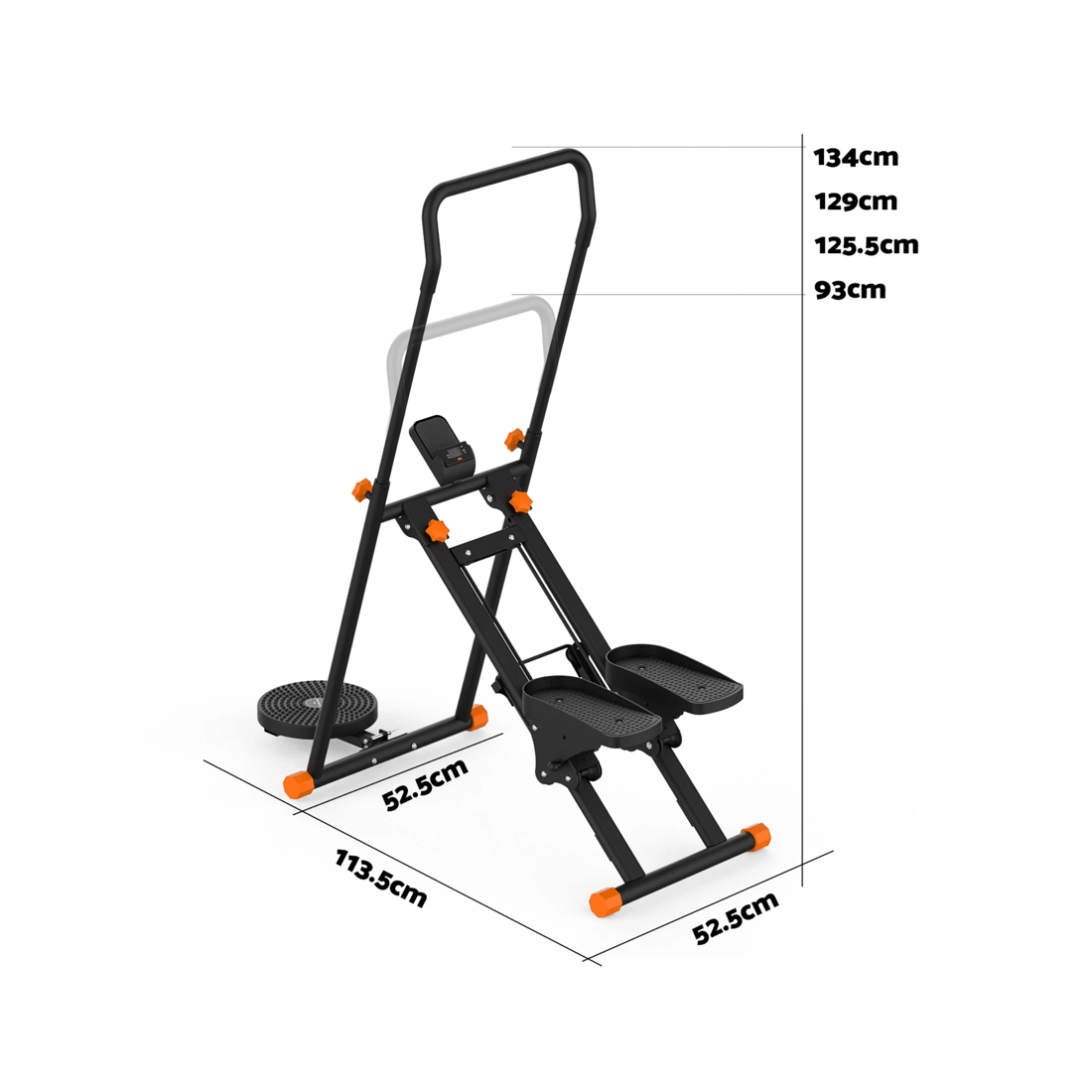 7 Advwin Adjustable Stair Stepper w/Twisting Waist Disc Black, 7 of 7