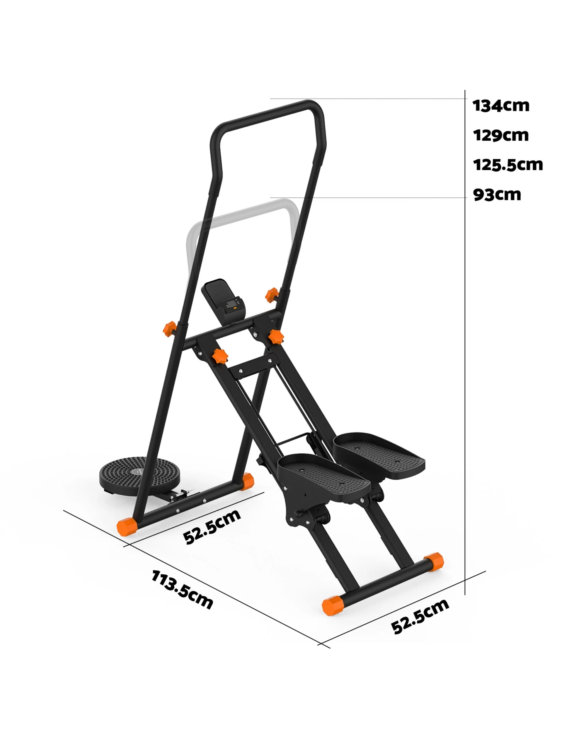 7 Advwin Adjustable Stair Stepper w/Twisting Waist Disc Black, 7 of 7