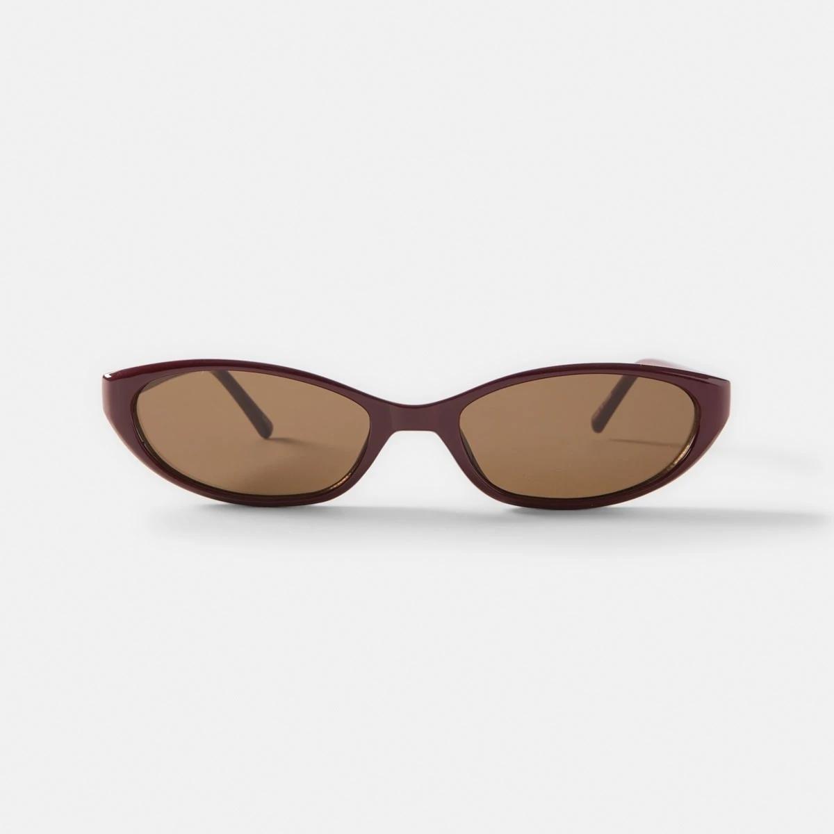 1 Thin Cat Eye Sunglasses Red, 1 of 6