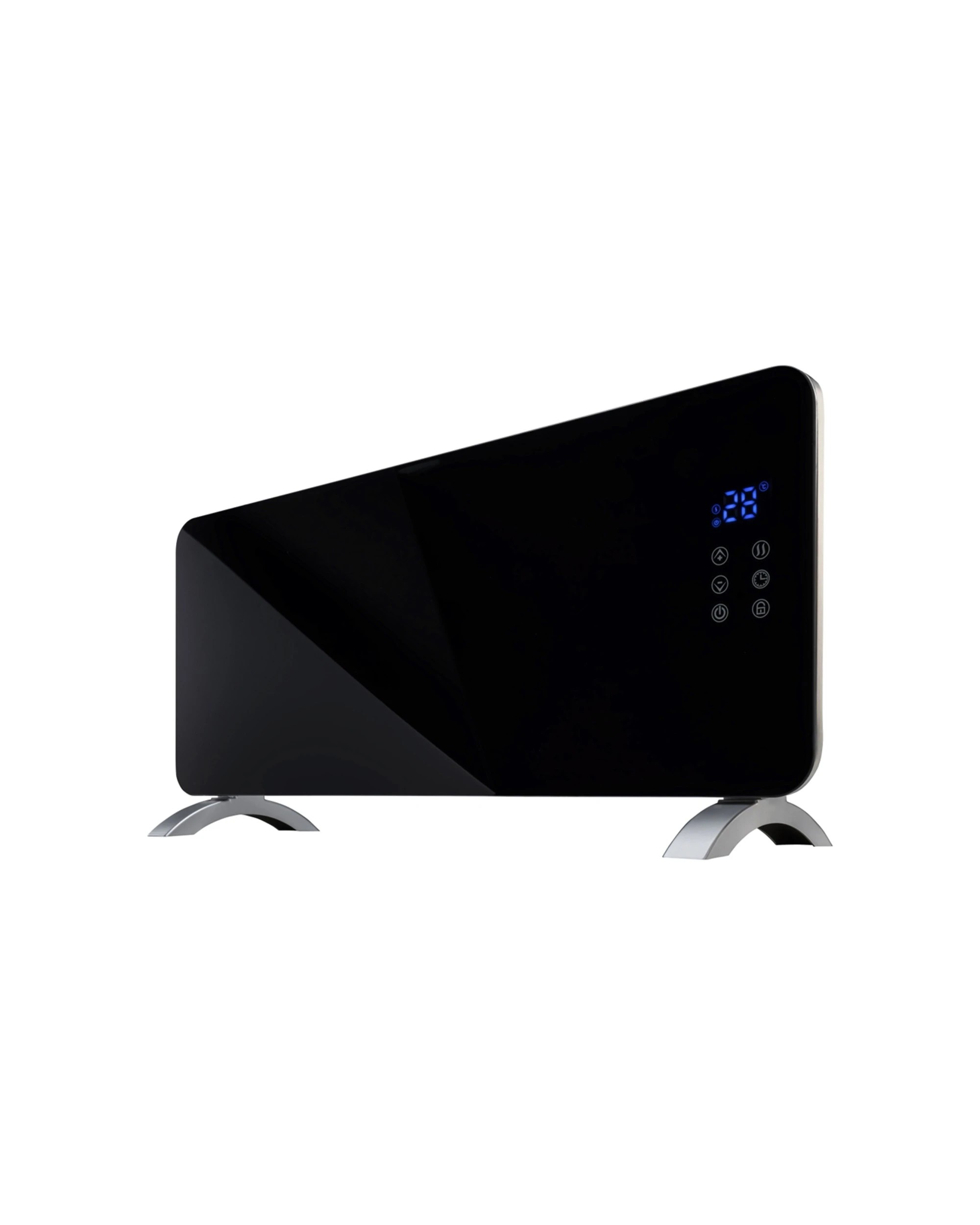 1 Goldair 76cm 1500W Platinum Smart Glass Convector Panel Heater With Wi-Fi - Black, 1 of 3