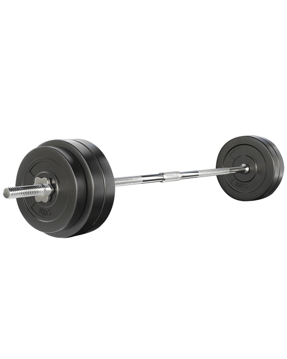 Everfit 58kg Barbell Set Weight Plates Bar Lifting Bench - Multi