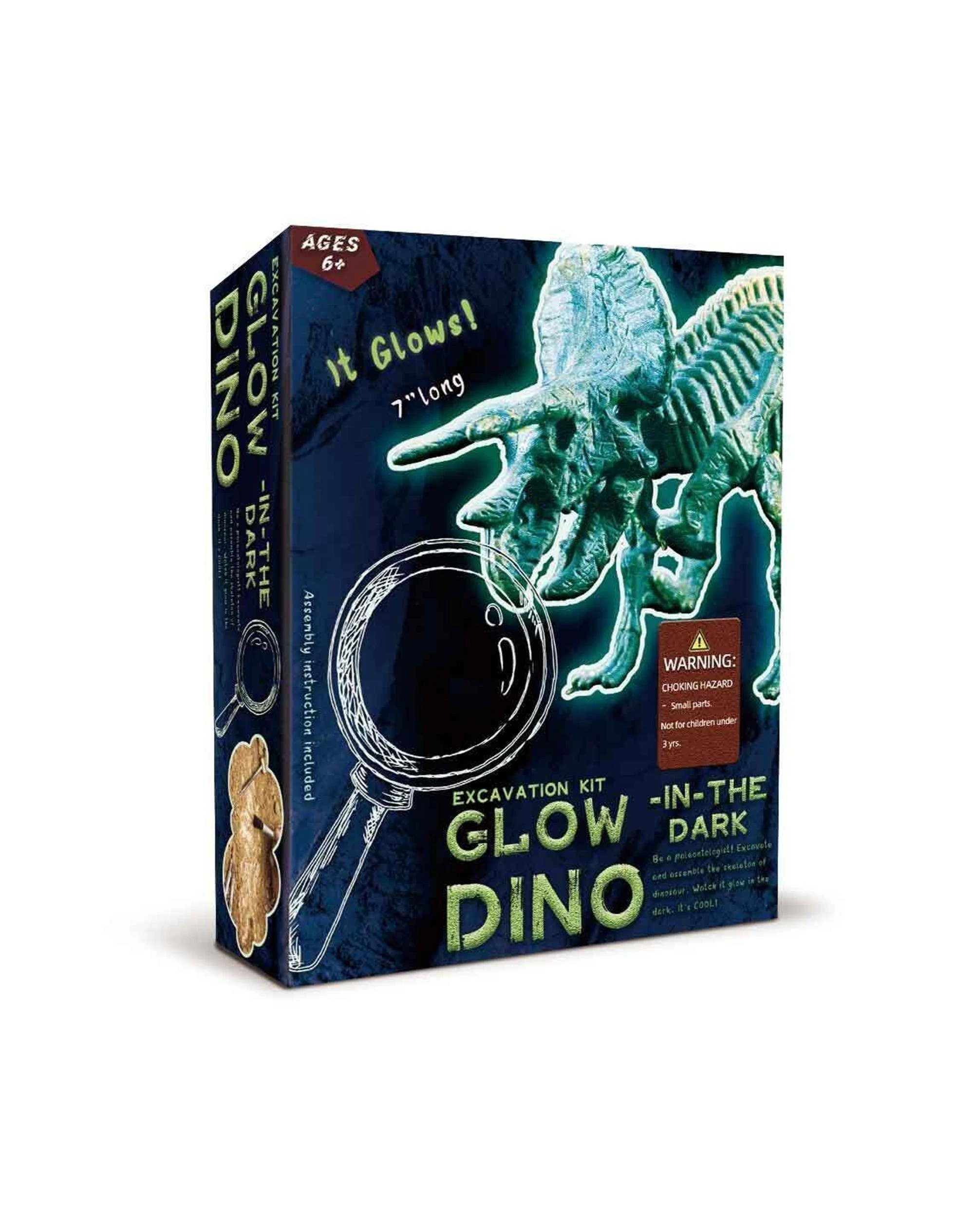 1 Kaper Kidz Glow In The Dark Triceratops Excavation Kit Educational Toy - Multi, 1 of 5