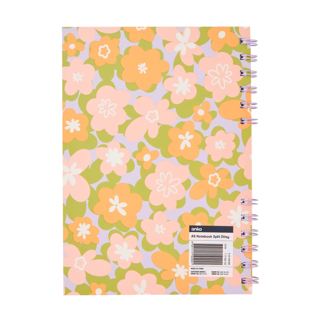 4 A5 Split Notebook - Ditsy, 4 of 4
