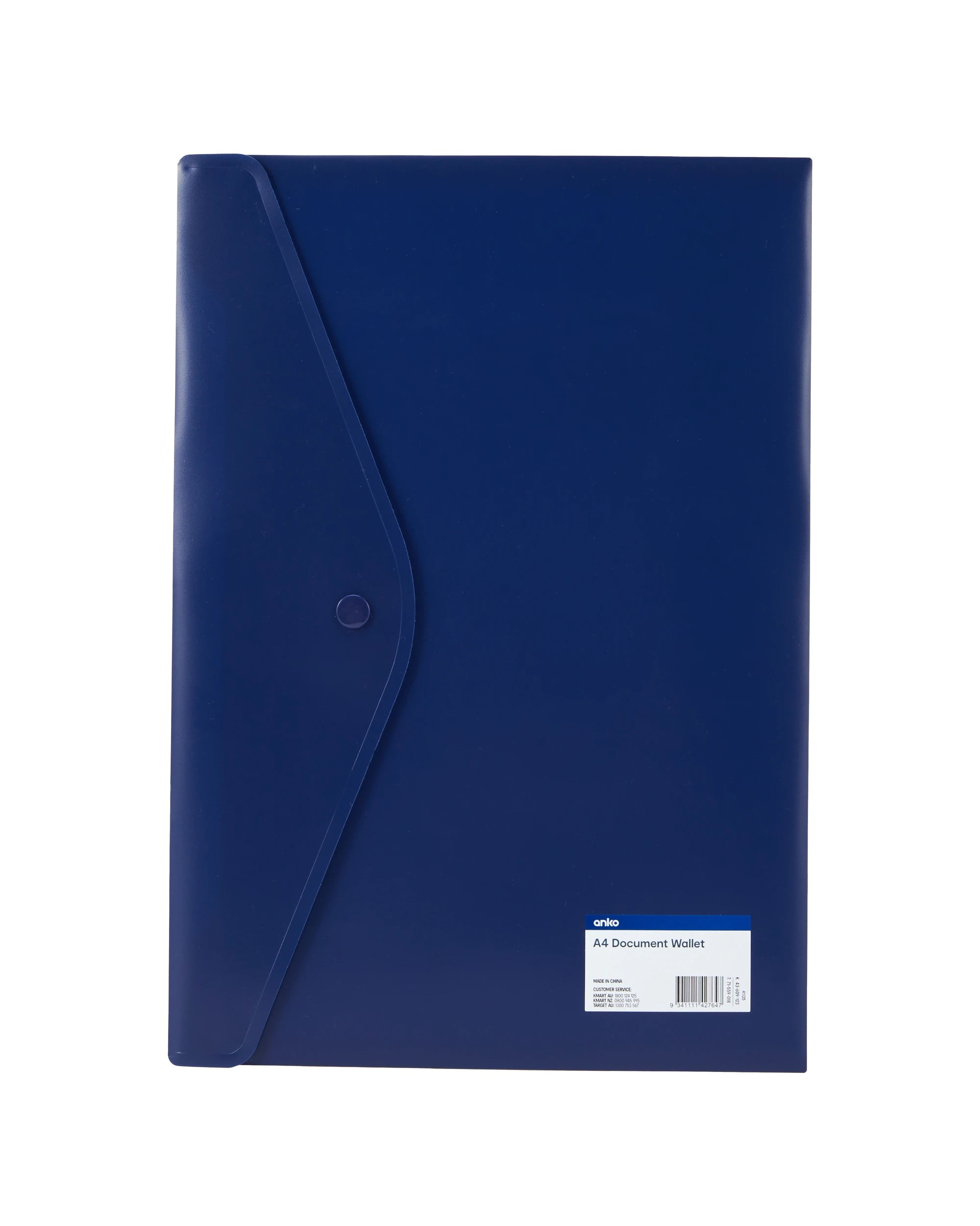 6 A4 Document Wallet - Navy, 6 of 6