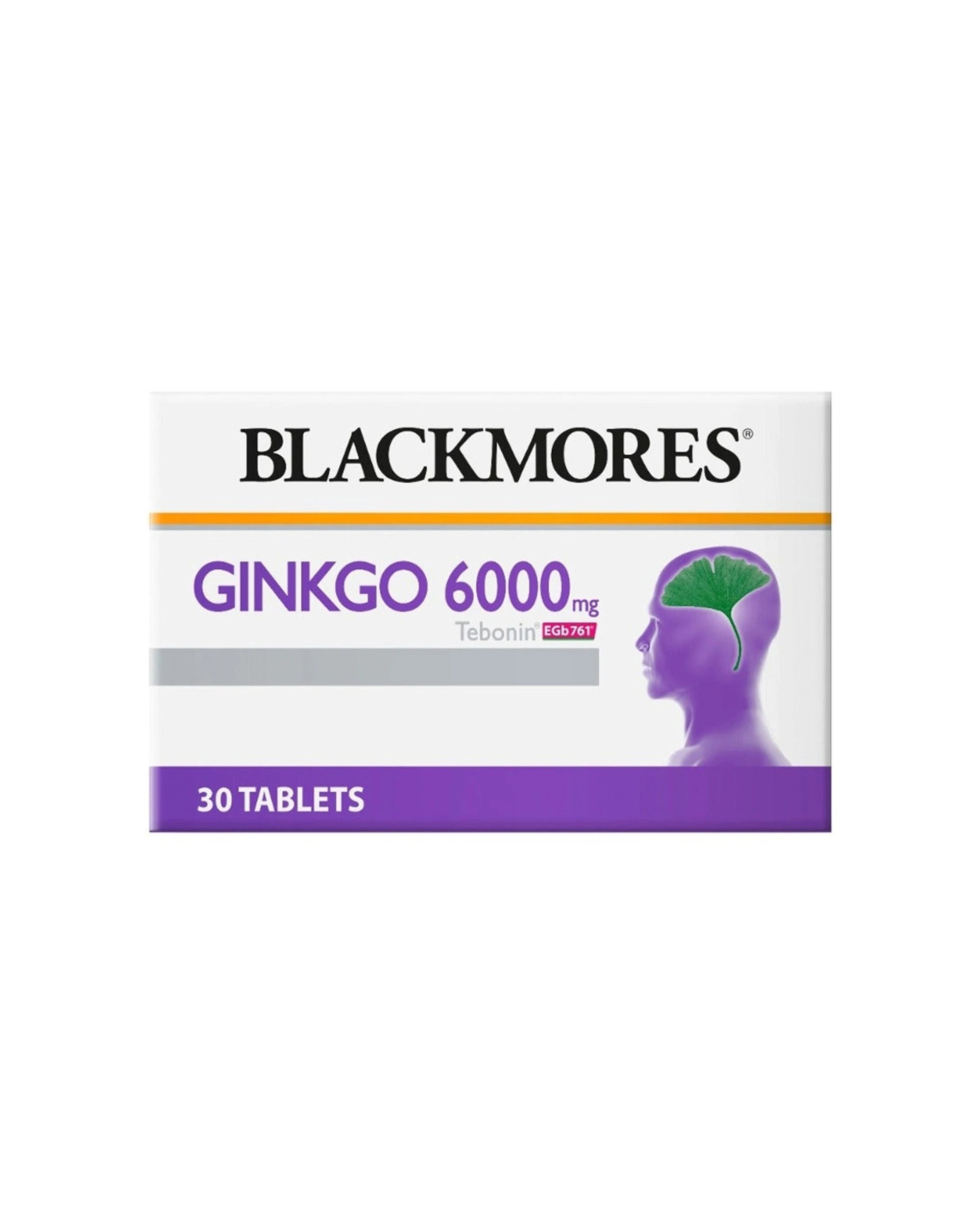 1 Blackmores 30pc Ginkgo 6000mg Tebonin Tablets Supports Memory Cognition Supplement, 1 of 1
