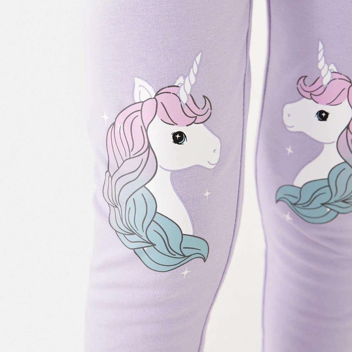 3 Fleecy Lined Leggings Unicorn, 3 of 7