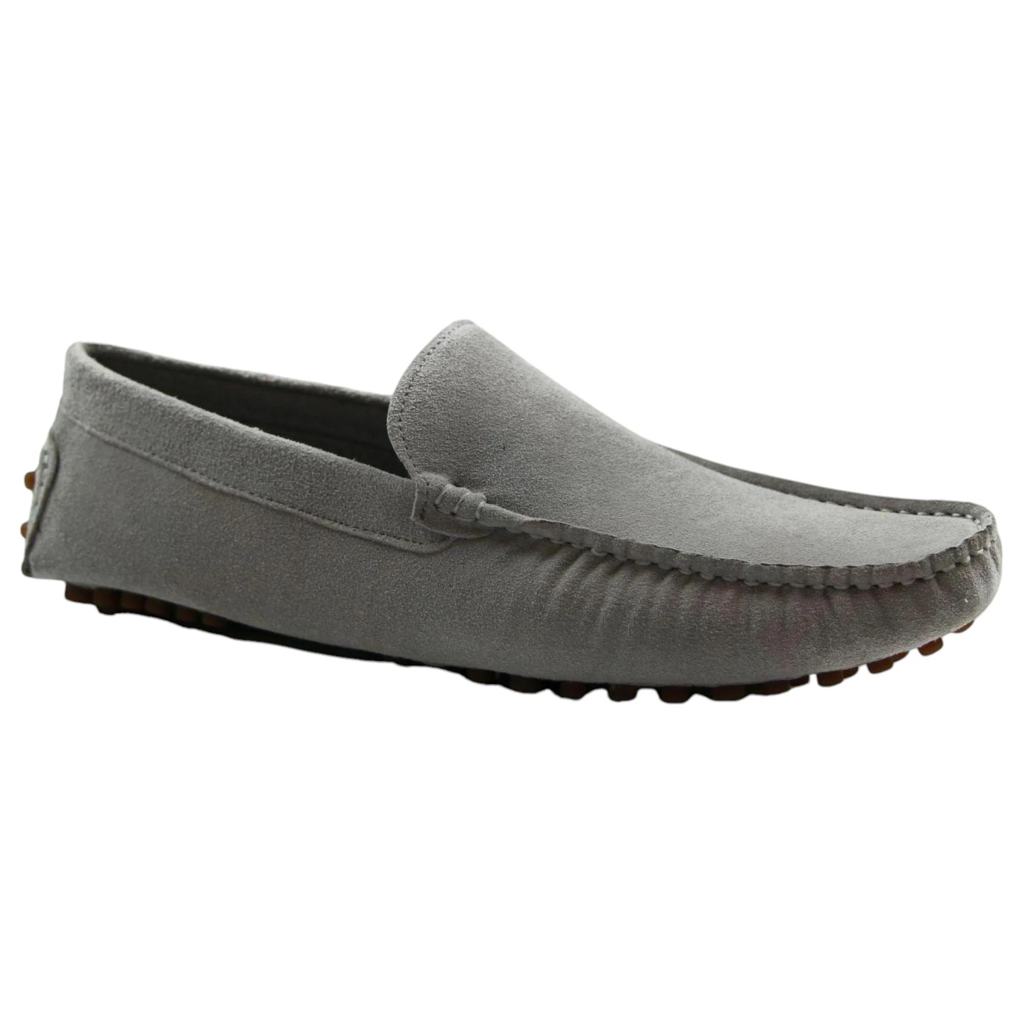 1 Zasel Mens Summer Boat Shoes Suede Casual Slip On Deck Grip Loafers LIGHT GREY, 1 of 3