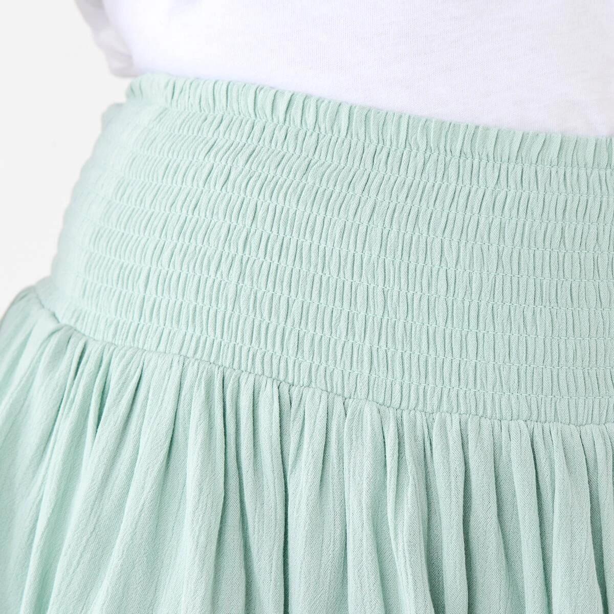 4 Shirred Mini Skirt Seafoam, 4 of 6