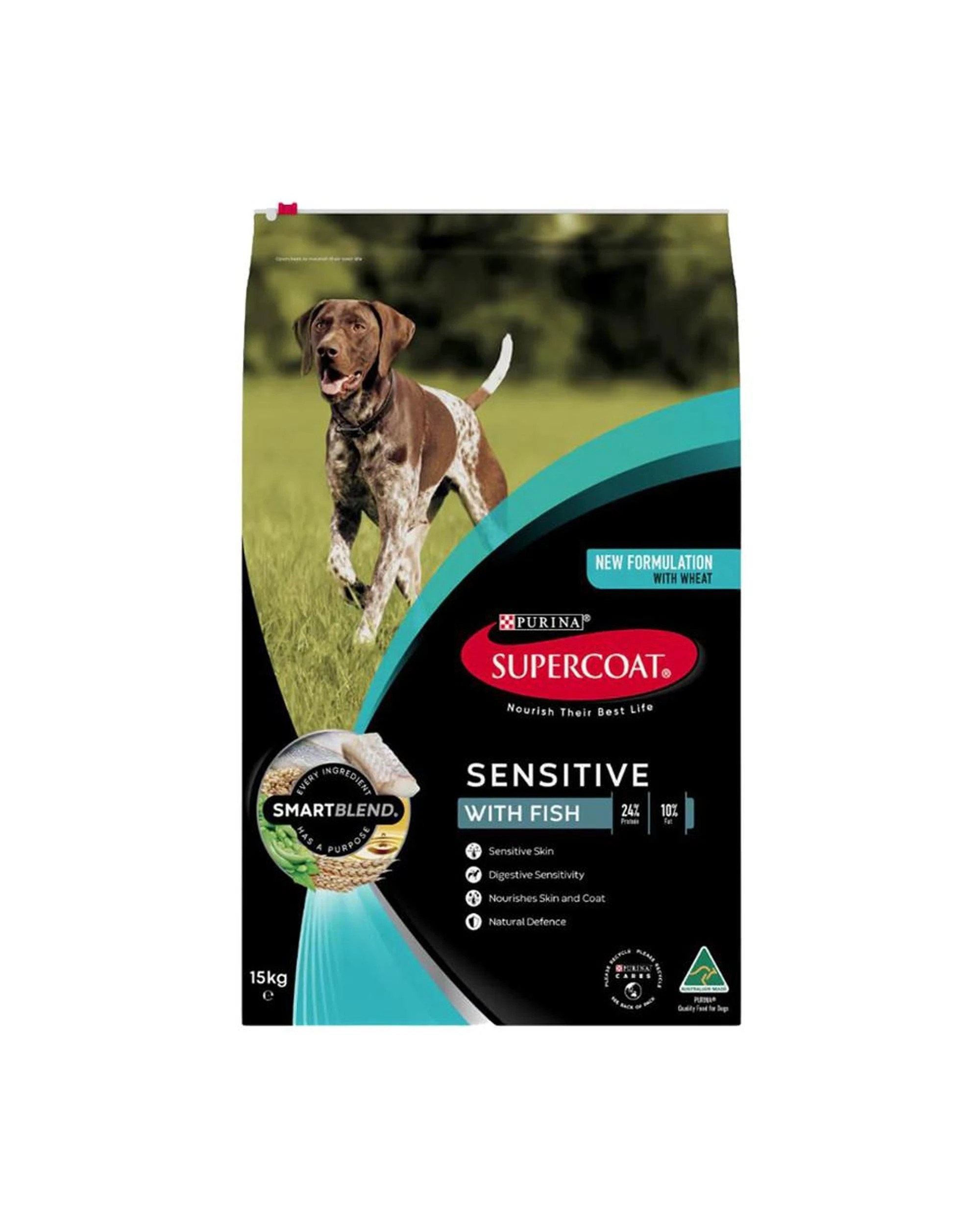 1 Supercoat Adult SmartBlend Sensitive Dry Dog Food w/ Fish 15kg, 1 of 1