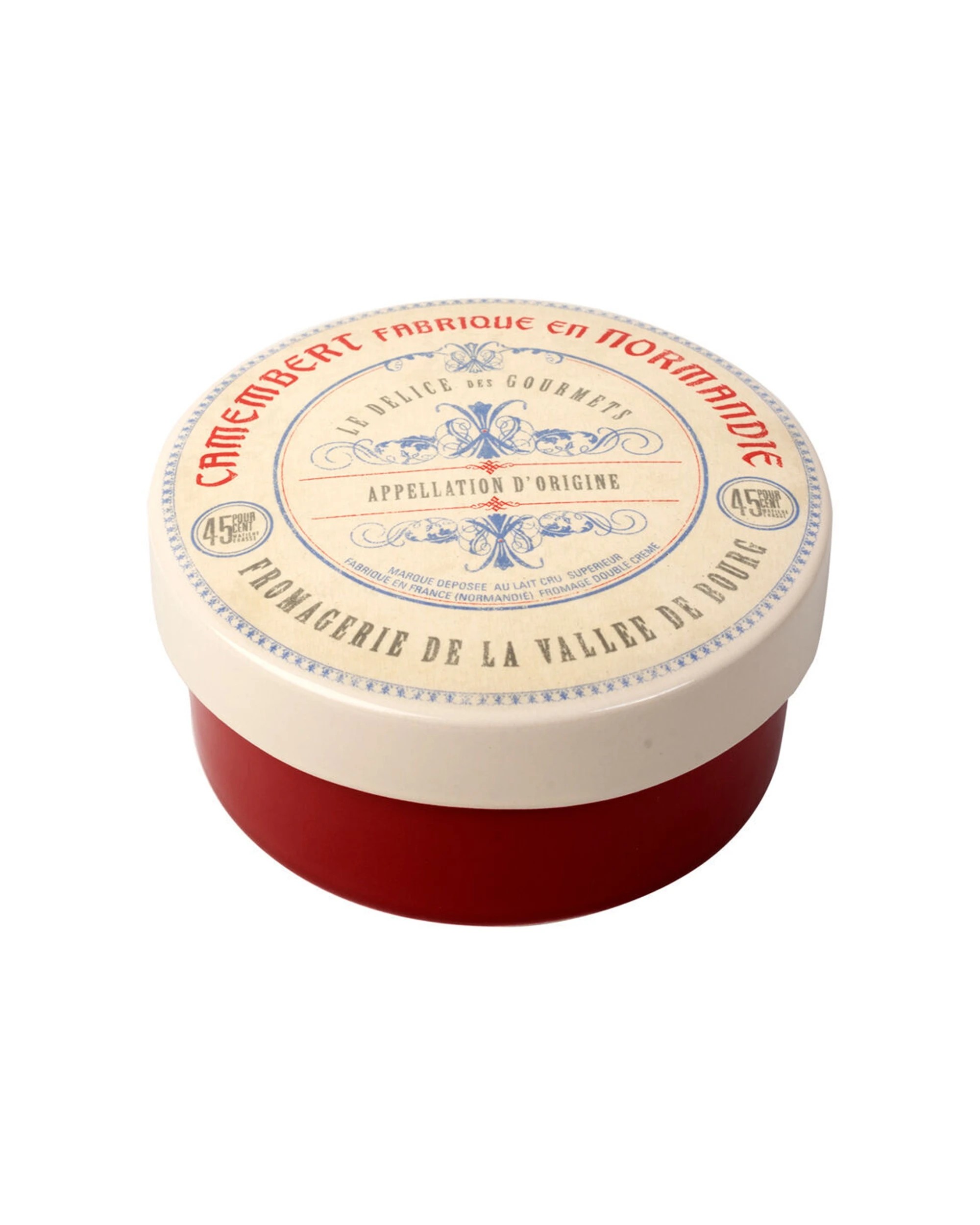 2 Artesa Gourmet Ceramic Cheese Baker Serving Dish Vintage Camembert Theme 2PK - Multi, 2 of 5