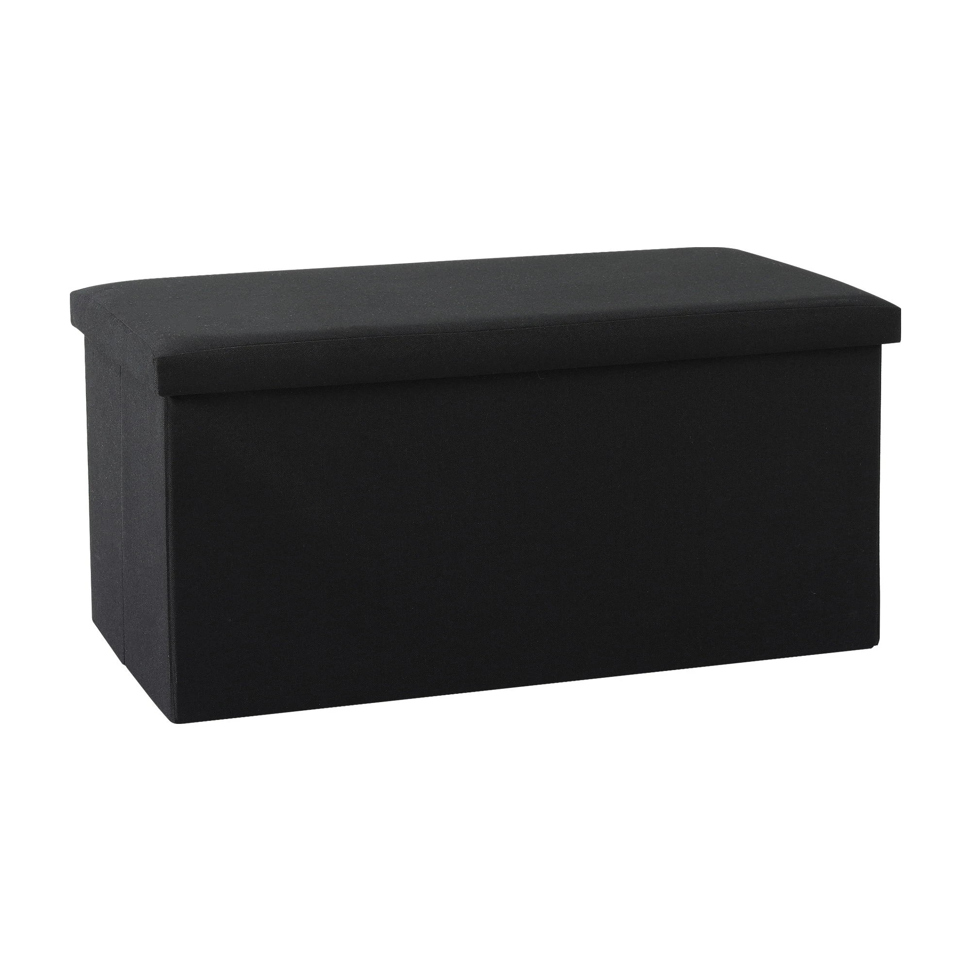 1 Artiss Storage Ottoman Bench Folding Blanket Box Toy Organiser Foot Stool - Black, 1 of 7