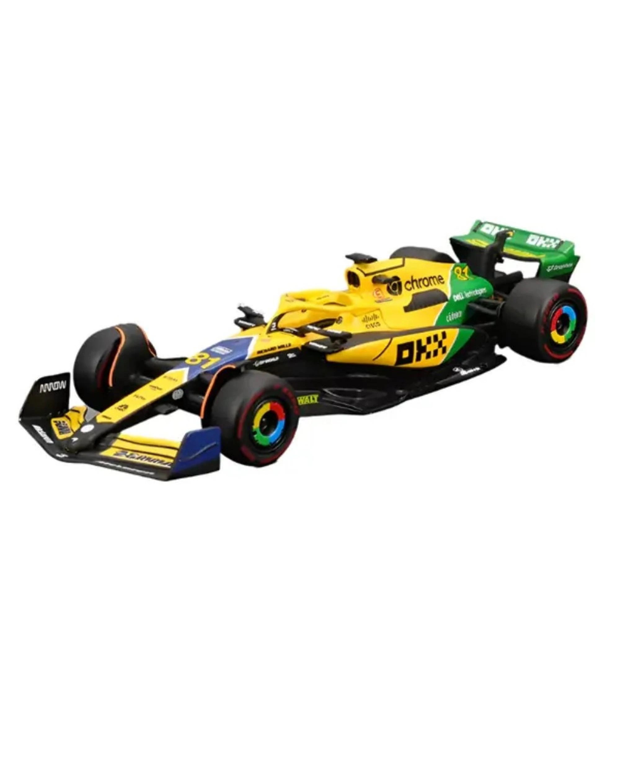 1 F1 McLaren Monaco GP 2024 Oscar Piastri MCL38 Senna Livery #81 Without Helmet 1:43 Scale Vehicle, 1 of 3