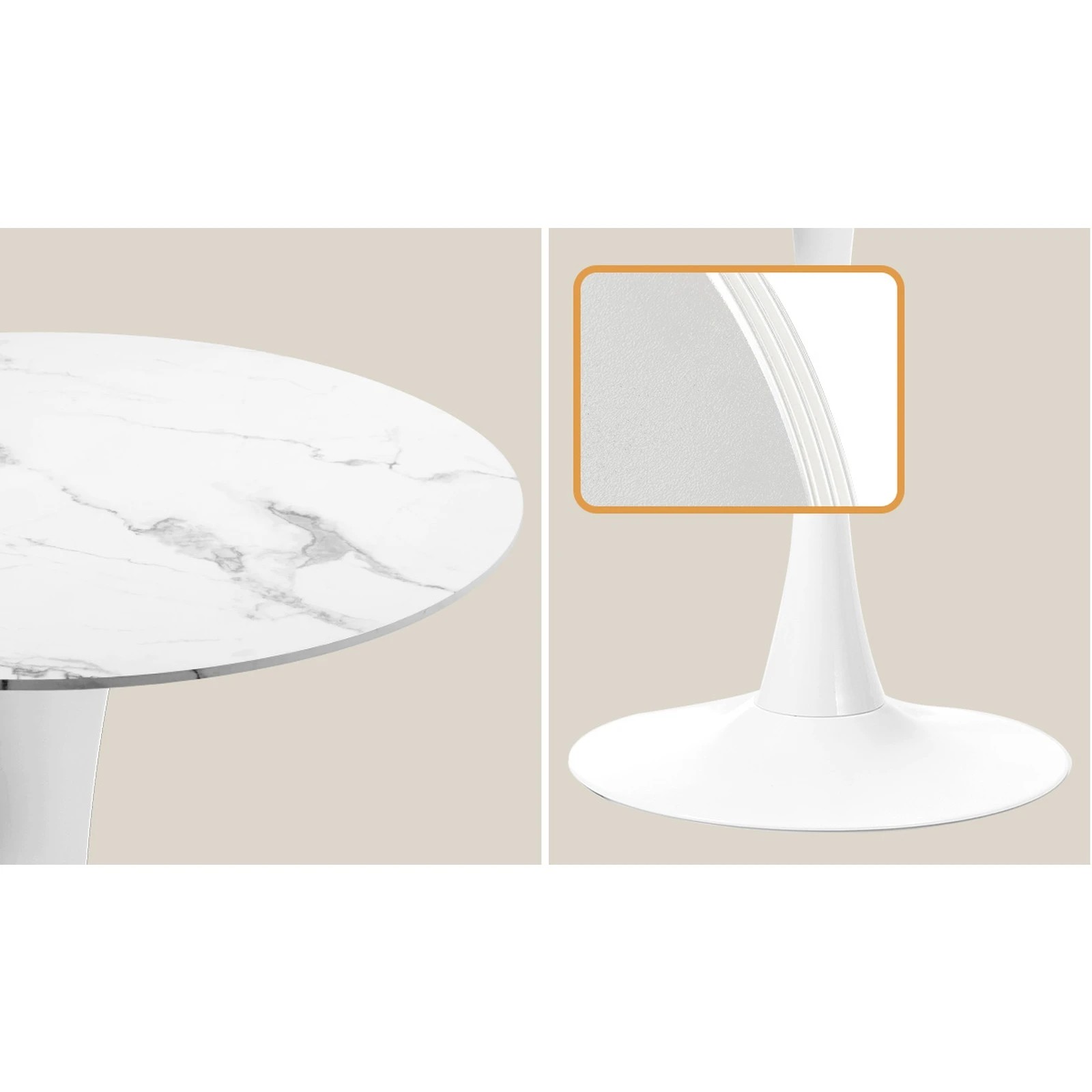 4 Oikiture 90cm Round Dining Table with 4x Dining Chairs Boucle - Multi, 4 of 9