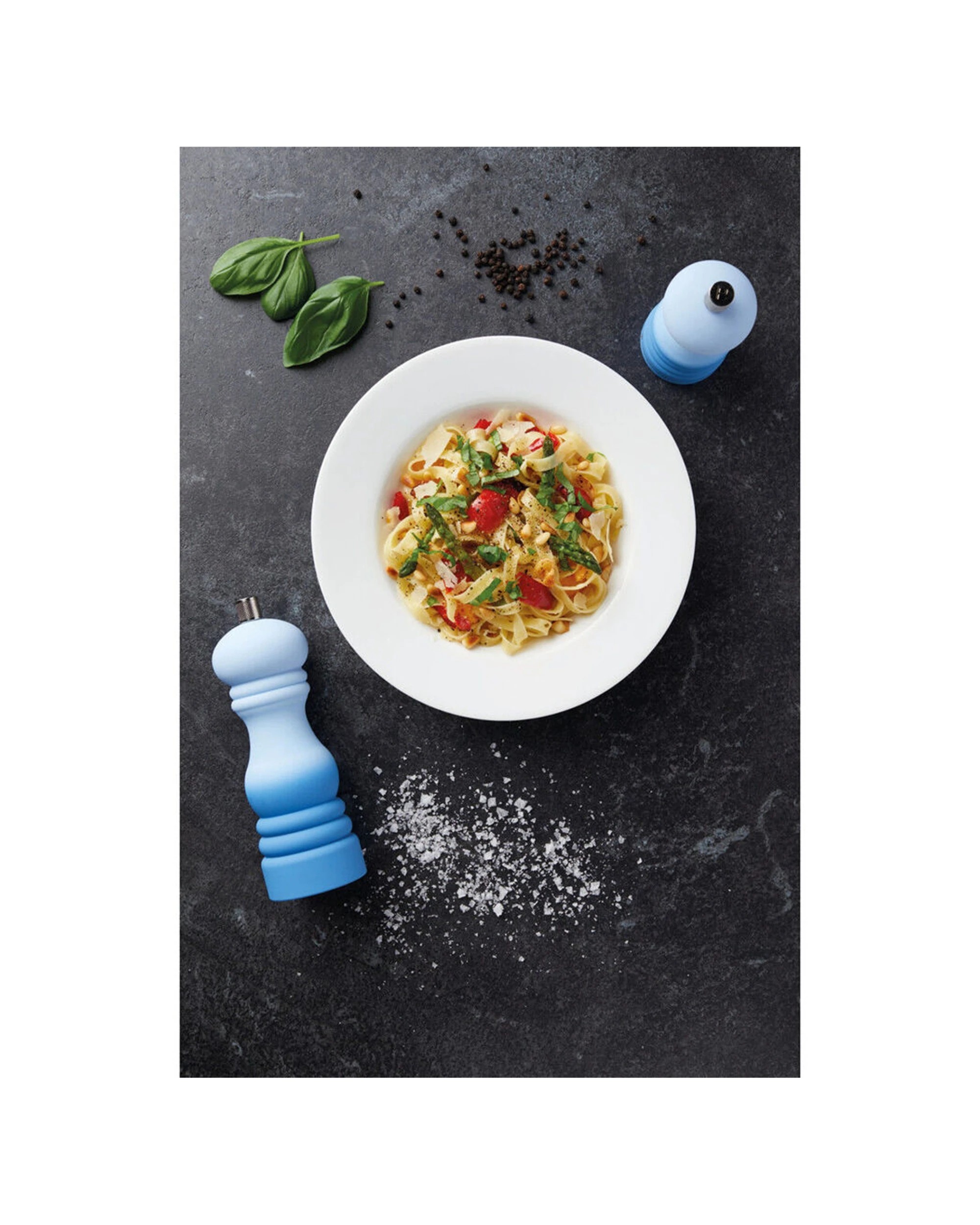 6 Mastercraft 2PK 17cm Ombre Capstan Salt Pepper Mill Spice Grinder Kitchen Utensils Set - Blue, 6 of 6