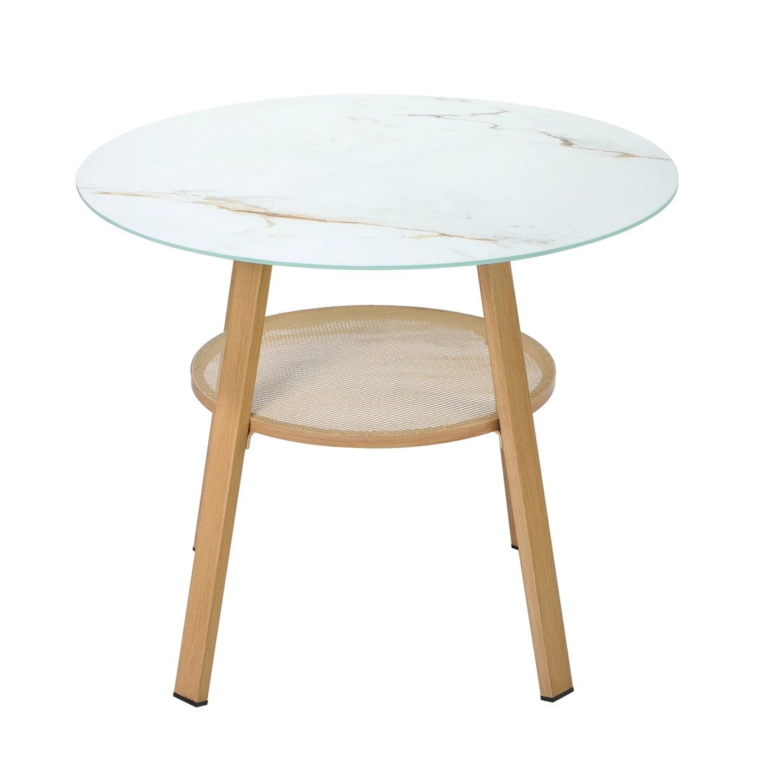 8 Livsip Outdoor Dining Table W/ Storage Shelf Patio Furniture 90cm
 - Brown, 8 of 10