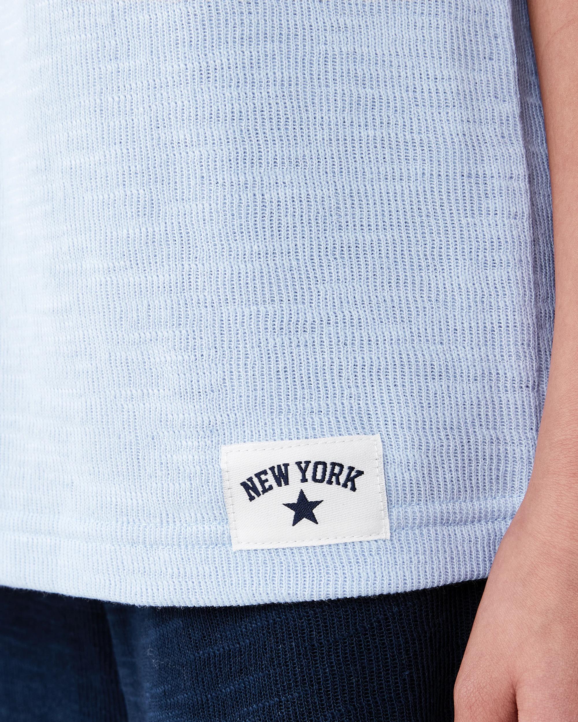 6 Textured Knit T-shirt Blu Badge, 6 of 8