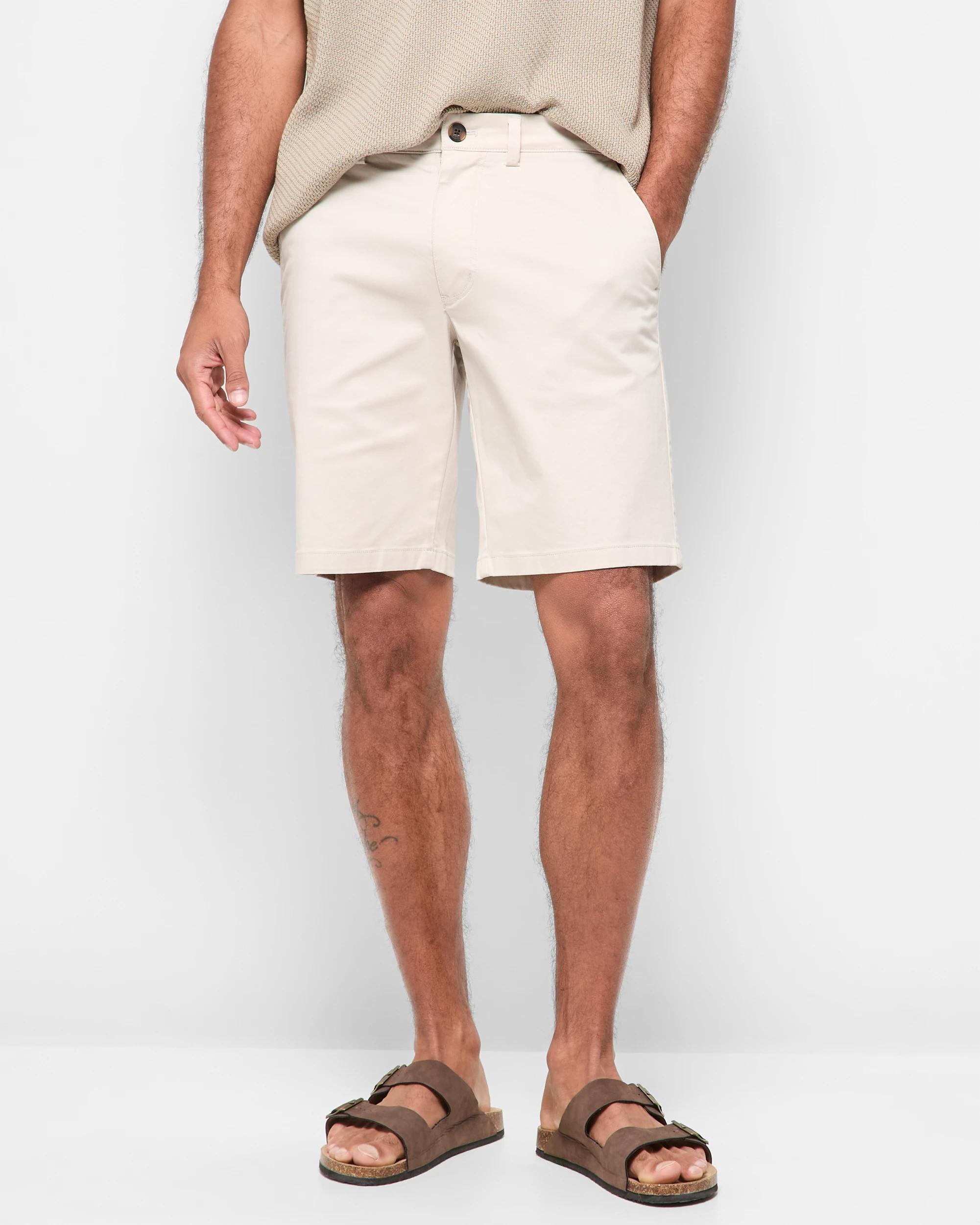 1 Target Australian Cotton Regular Stretch Chino Shorts LIGHT STONE, 1 of 5