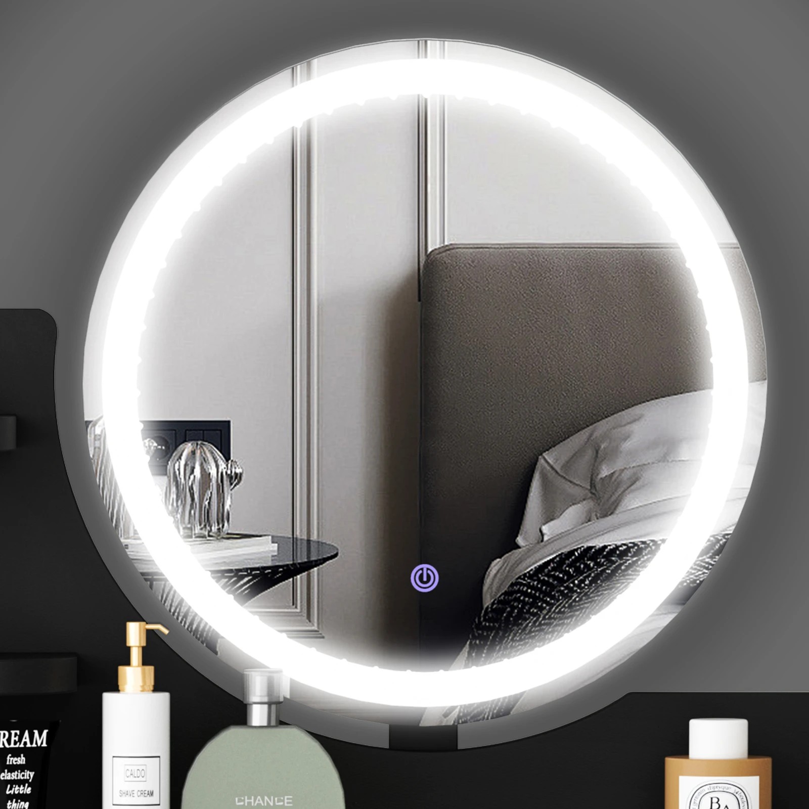 7 Alfordson Dressing Table Stool Set Makeup Mirror Vanity LED Light - Black, 7 of 10