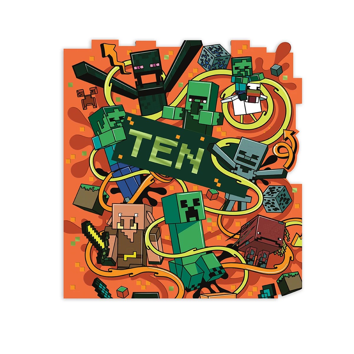 3 Hallmark 10th Birthday Card - Minecraft, 3 of 3