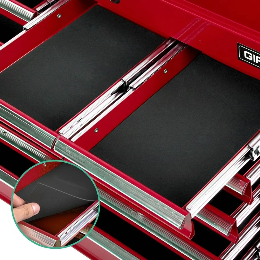 5 Giantz 9 Drawer Tool Box Cabinet Chest Toolbox Storage Garage Organiser - Red, 5 of 5