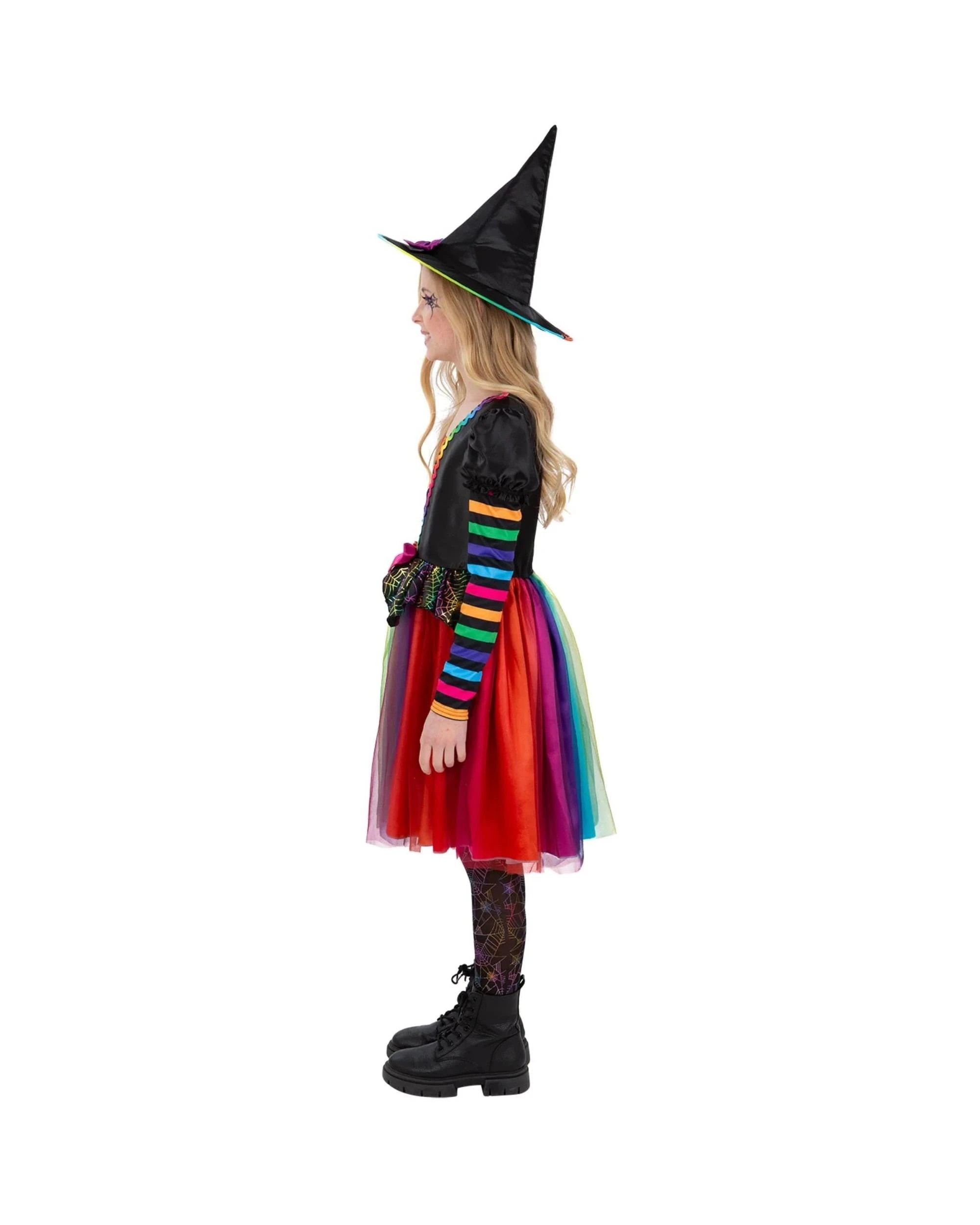 2 Rainbow Witch Child Costume Size M 7-9 Years, 2 of 4