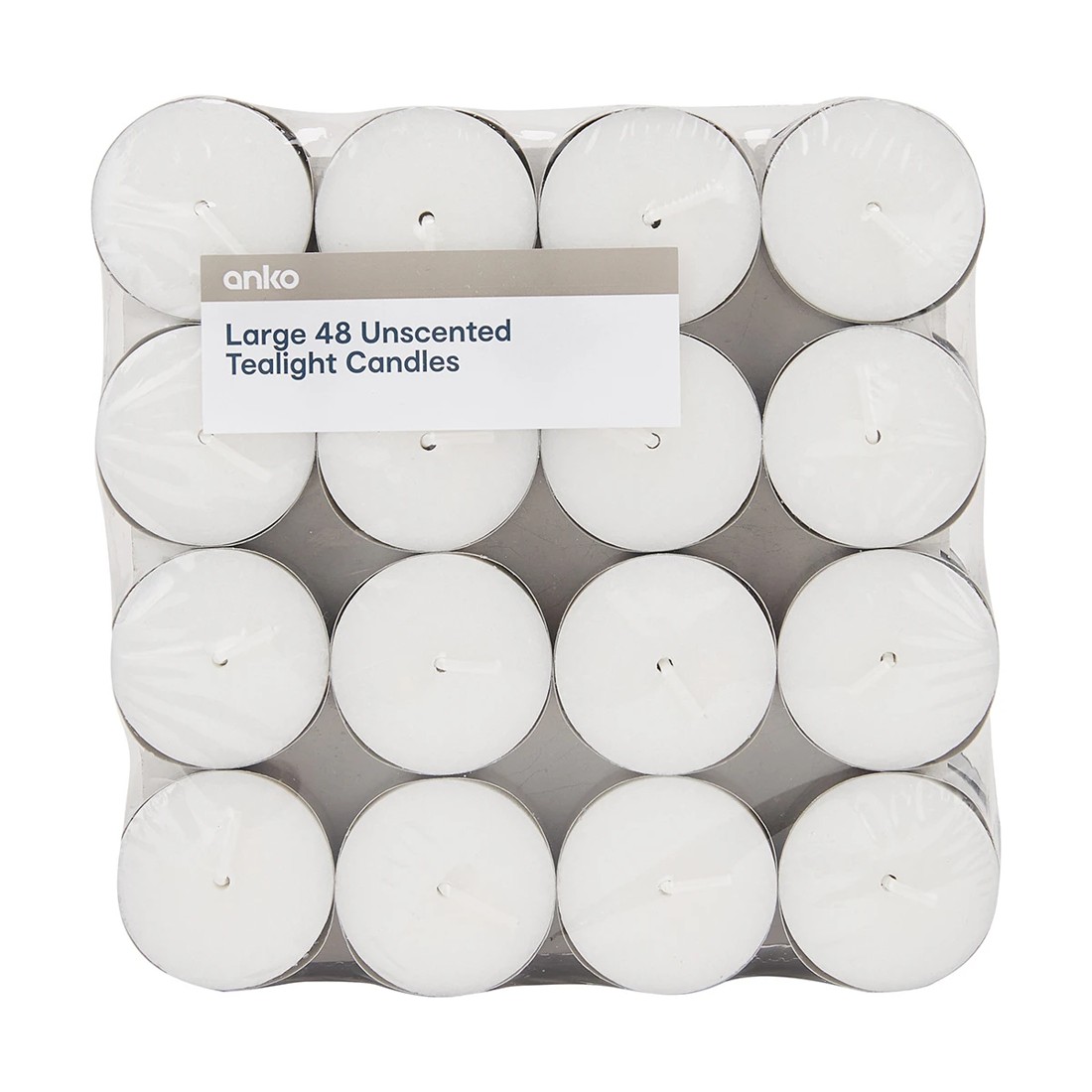1 48 Pack Unscented Tealight Candles - Large, 1 of 5