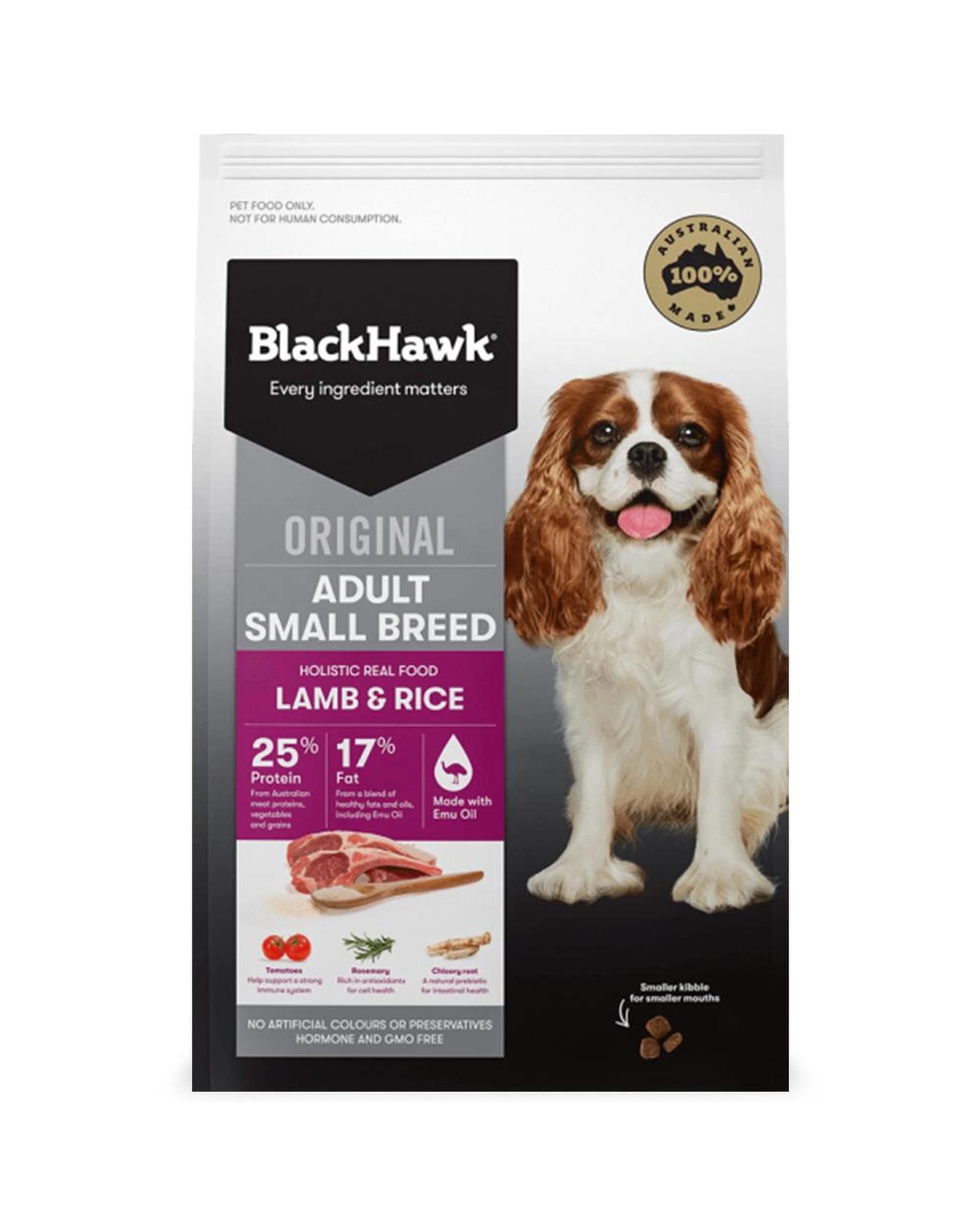 1 Black Hawk Small Breed Adult Dog Food Lamb & Rice 10kg, 1 of 2
