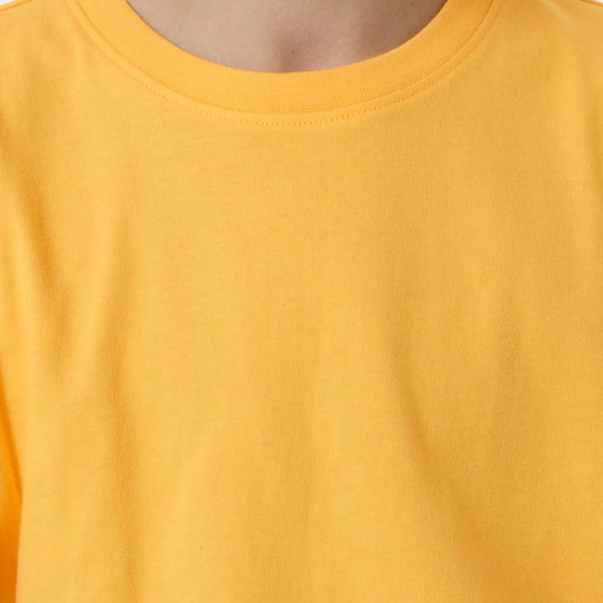 4 Short Sleeve Plain T-shirt LEMON CHROME, 4 of 8