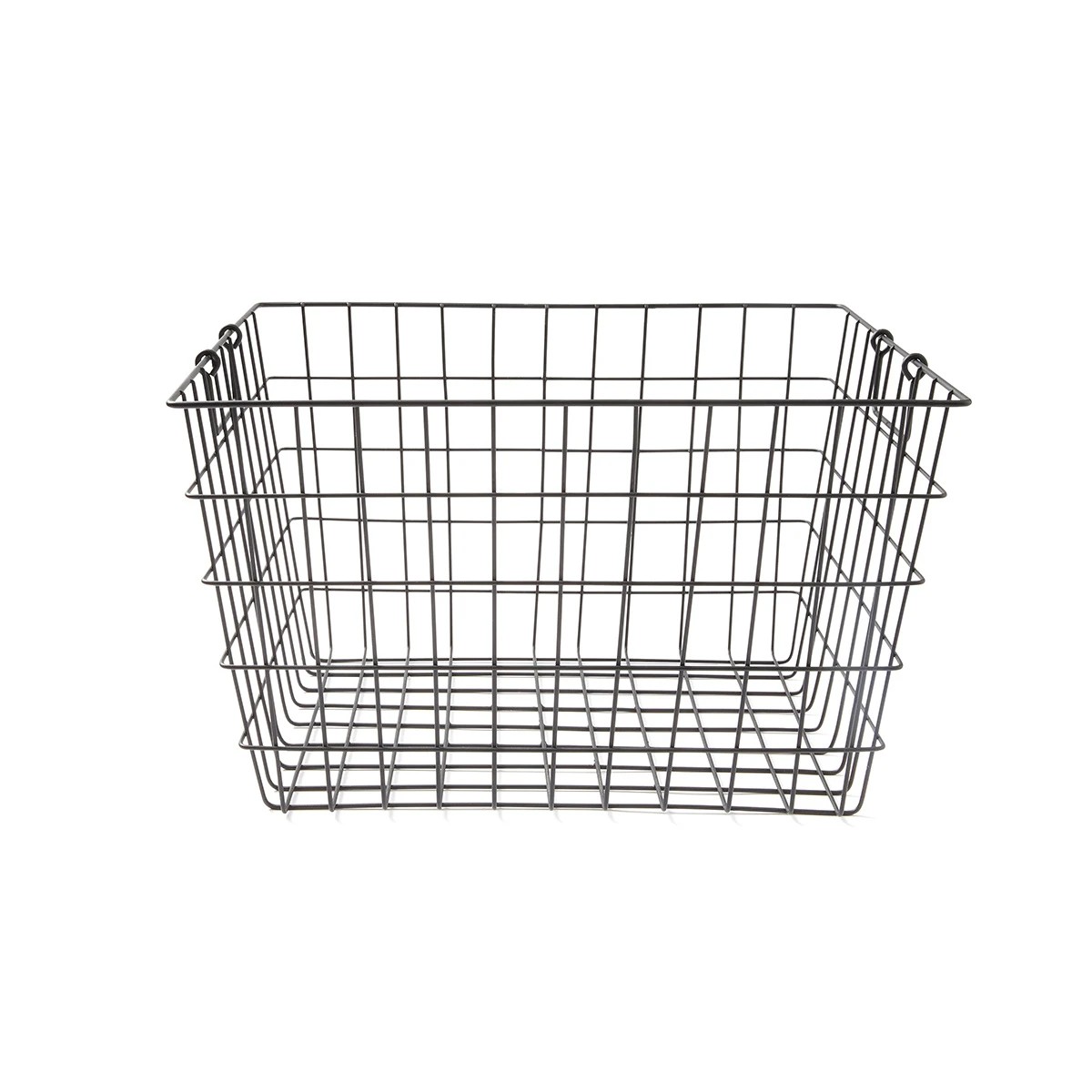 4 Rectangle Wire Basket - Large, Black, 4 of 8