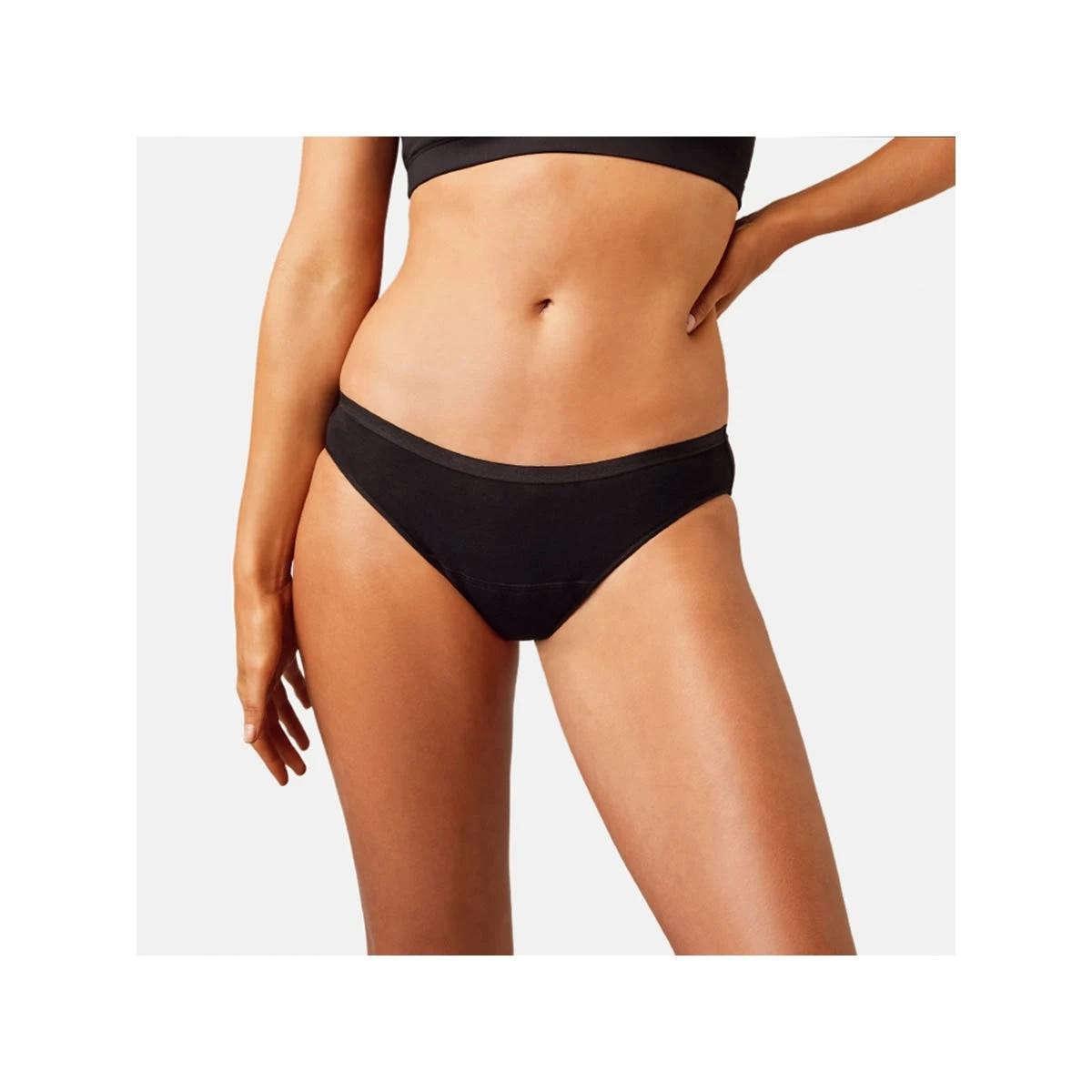 1 Period Bikini Briefs - Heavy Flow Black