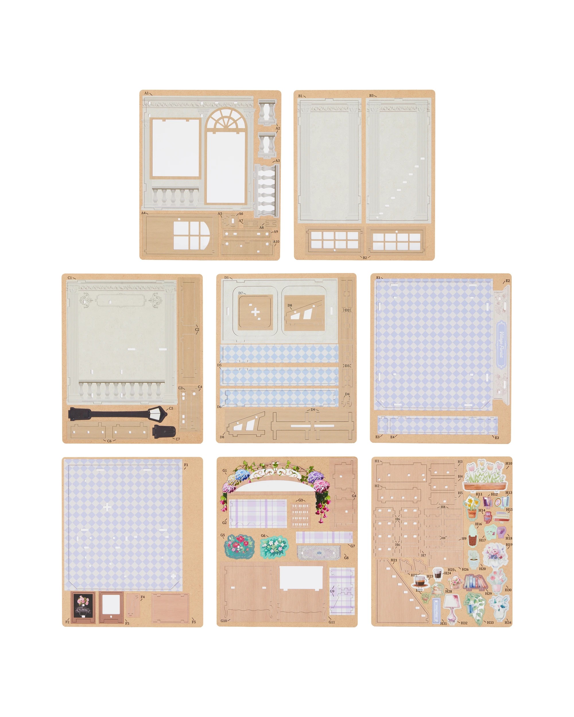 Miniature Building Craft Kit - Flower Shop - Kmart