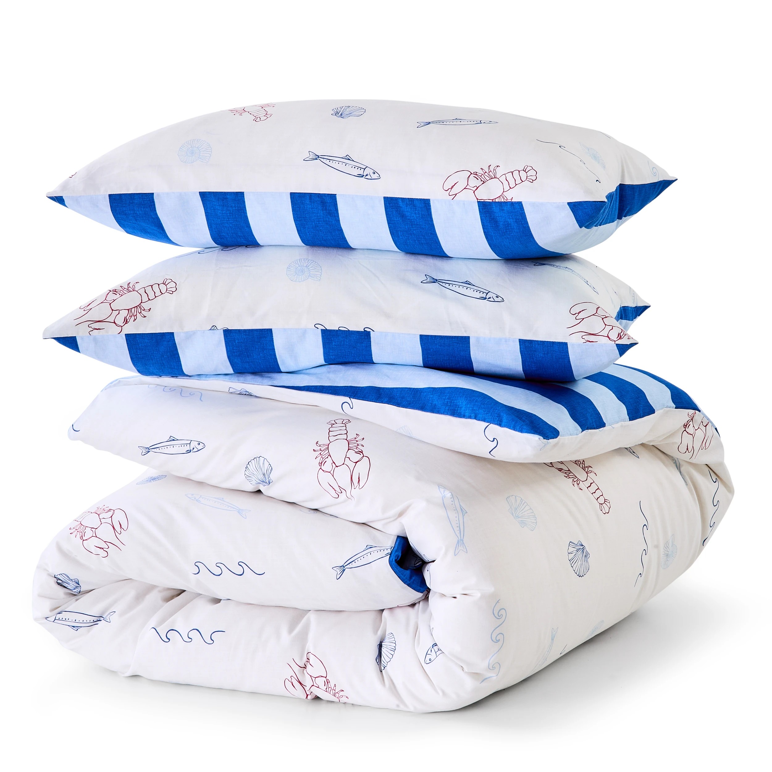 5 Sardine Summer Cotton Rich Reversible Quilt Cover Set - Queen Bed, 5 of 7