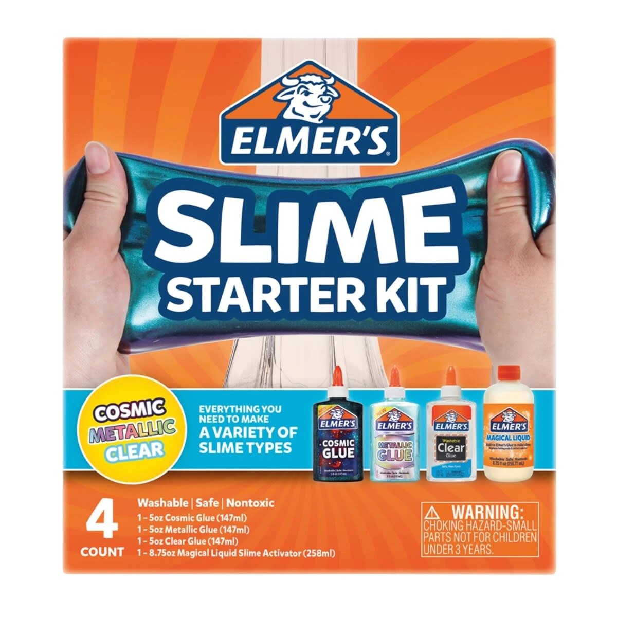 1 4 Piece Elmer's Slime Starter Kit, 1 of 4