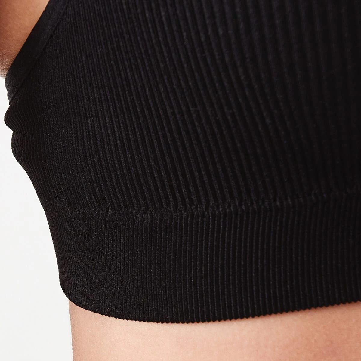 6 Seamfree Rib T-shirt Bra BLACK, 6 of 6